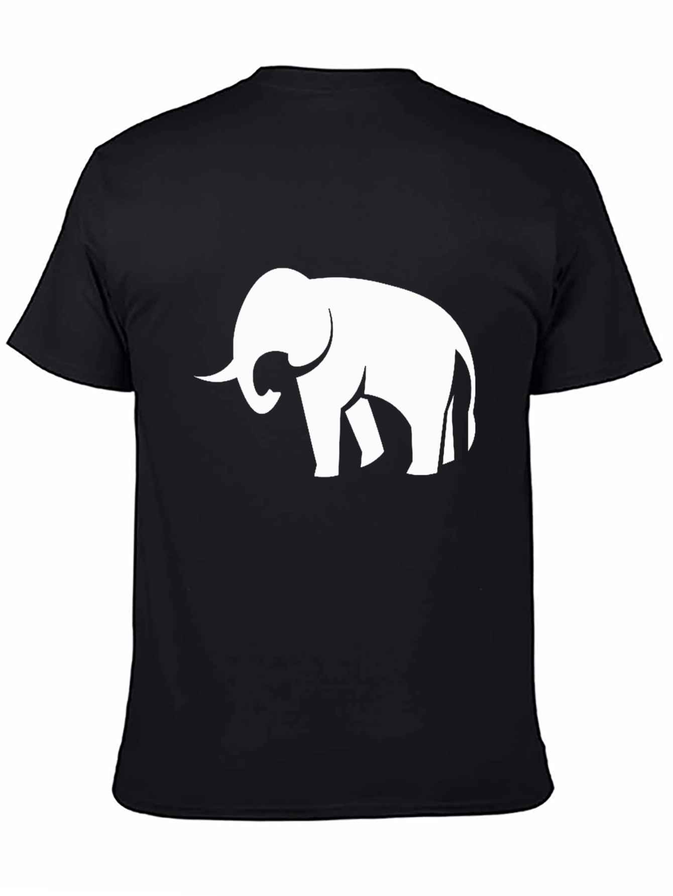 Elephant Graphic Tee - Black Casual T-Shirt