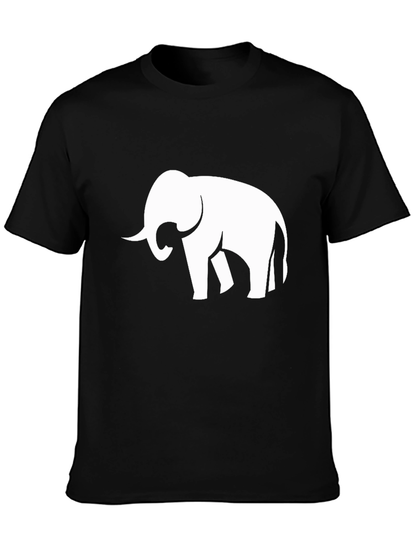 Elephant Graphic Tee - Black Casual T-Shirt