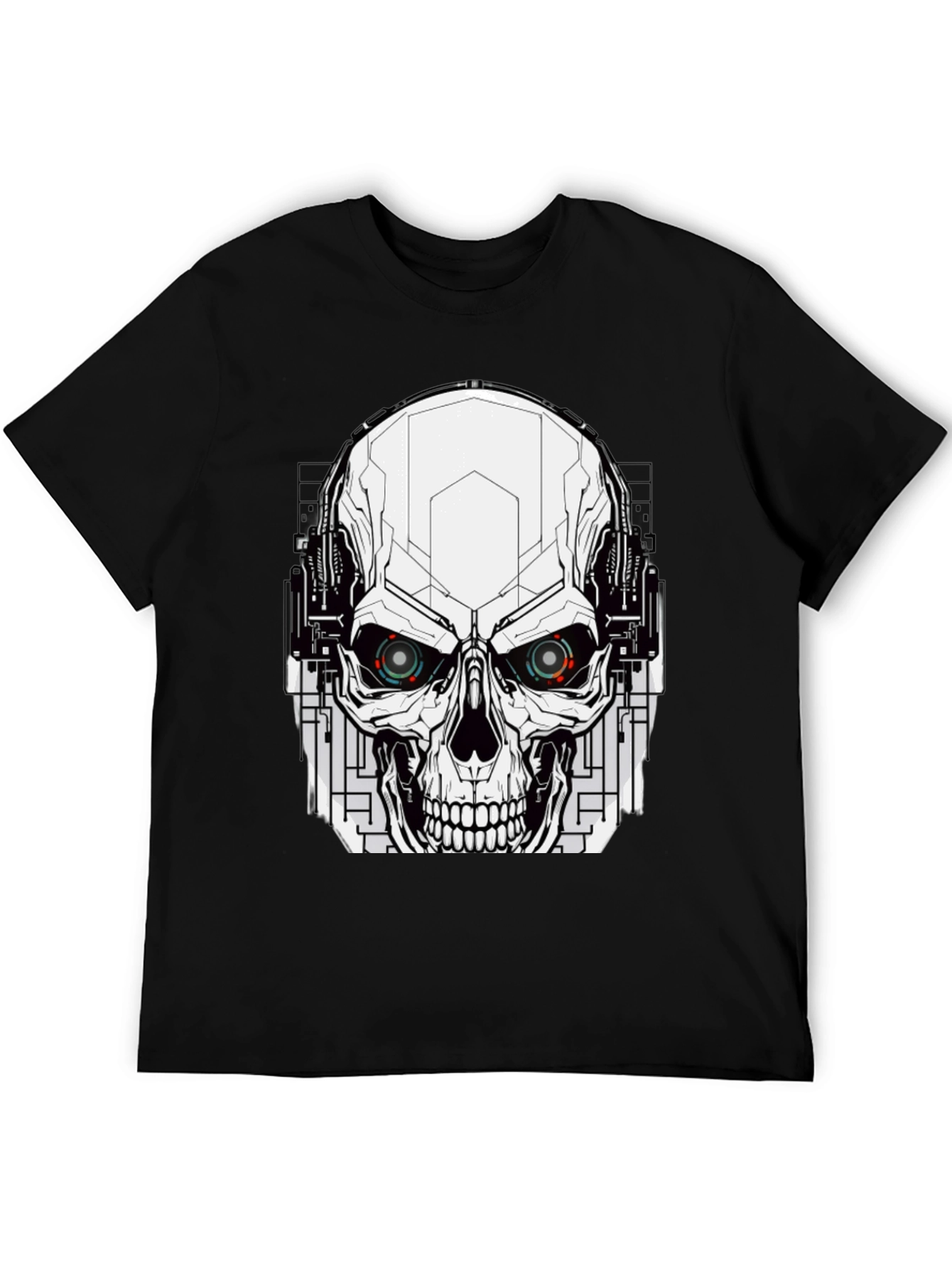 Cyberpunk Skull T-Shirt - Mens Graphic Tee