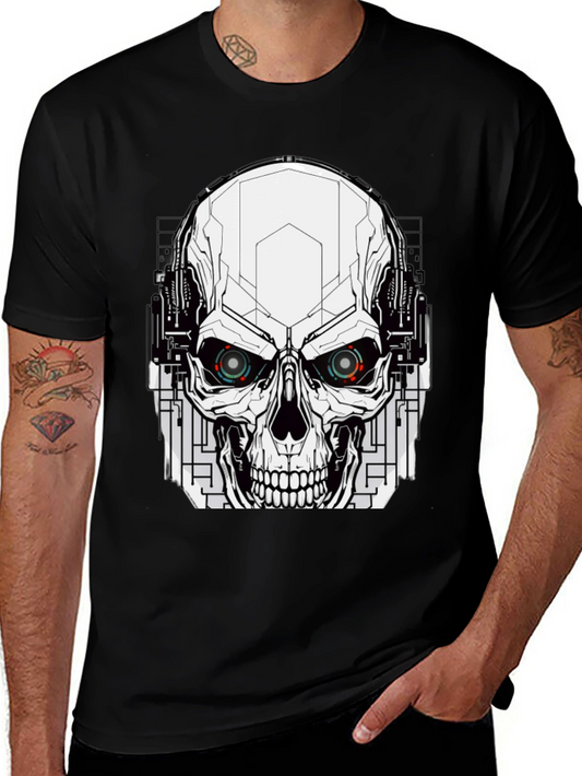 Cyberpunk Skull T-Shirt - Mens Graphic Tee