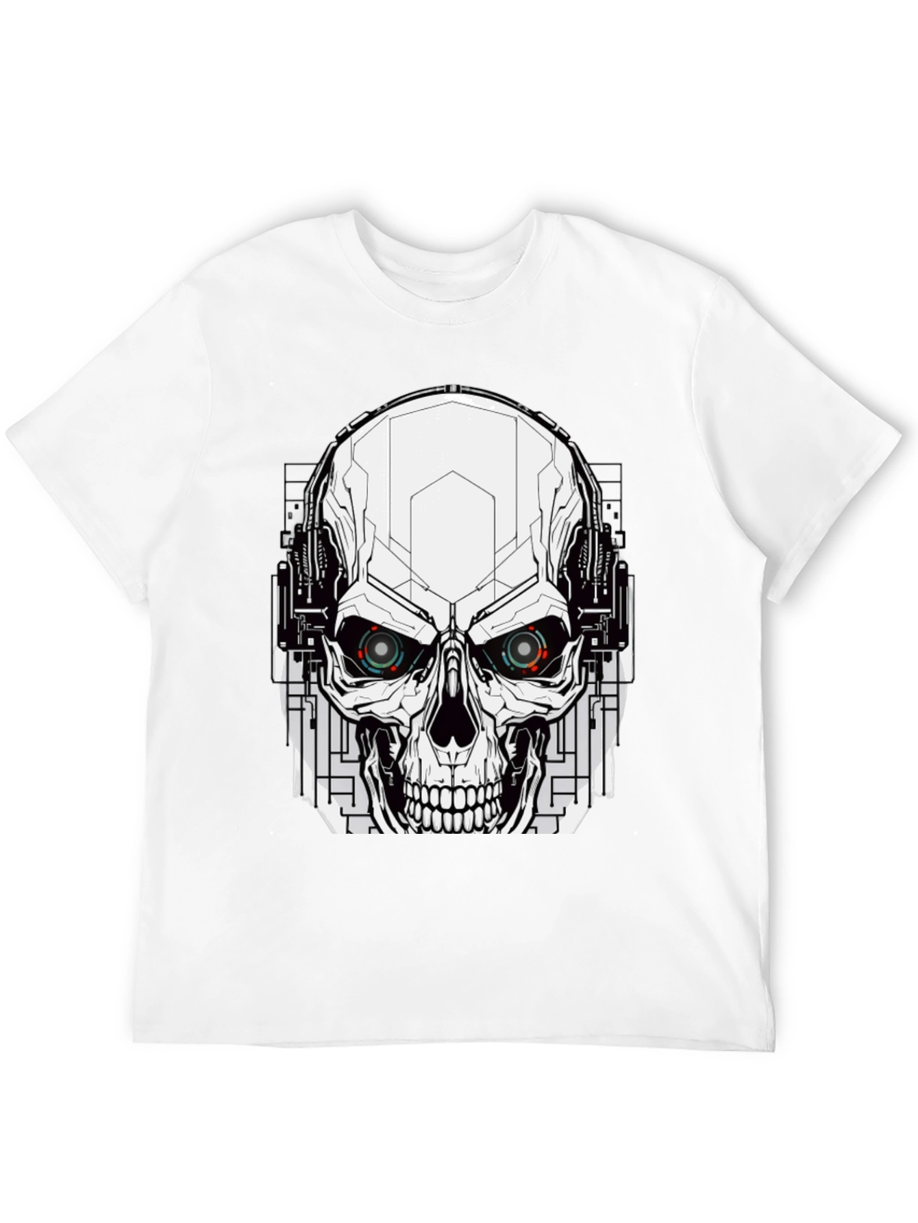 Cyberpunk Skull T-Shirt - Mens Graphic Tee