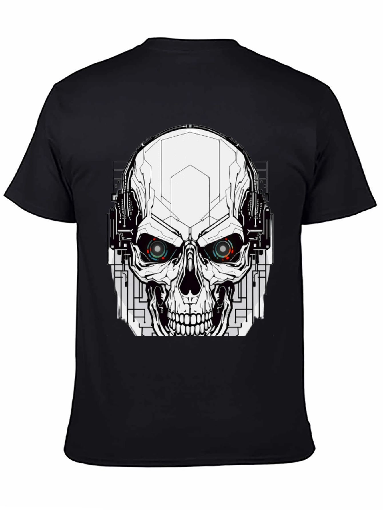 Cyberpunk Skull T-Shirt - Mens Graphic Tee