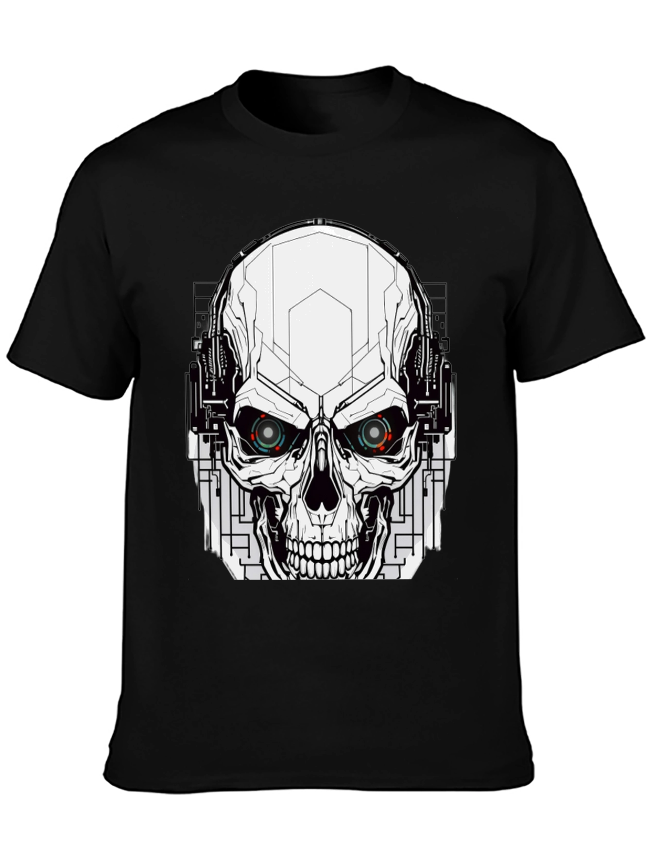Cyberpunk Skull T-Shirt - Mens Graphic Tee