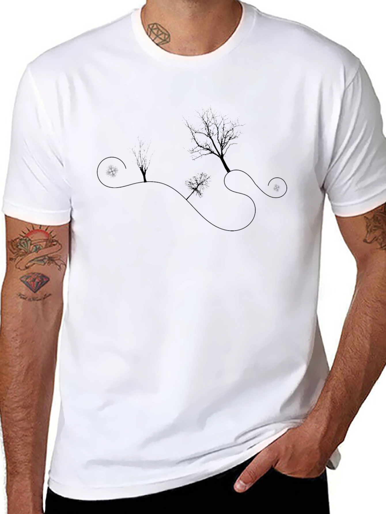 Silhouette Landscape Graphic Tee - Modern Style