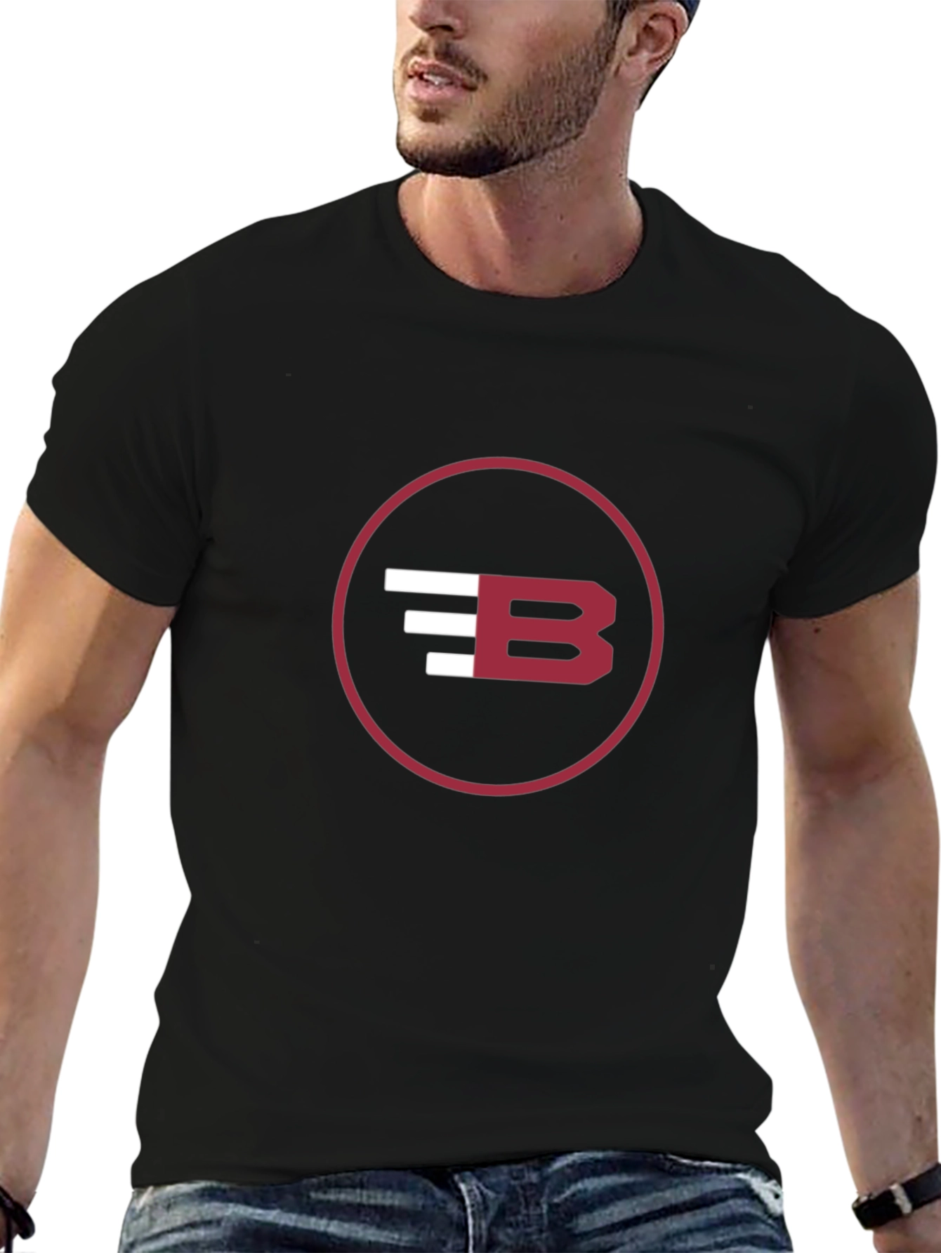 Modern Black Graphic Tee