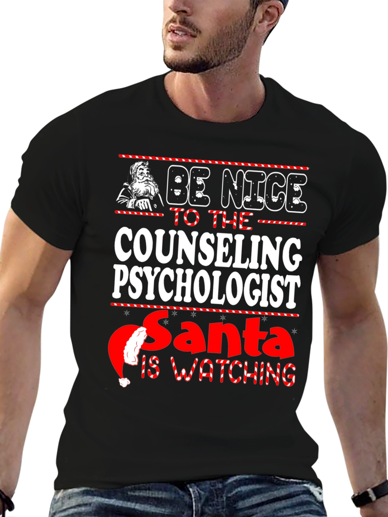 Be Nice to the Counseling Psychologist Santa T-Shirt