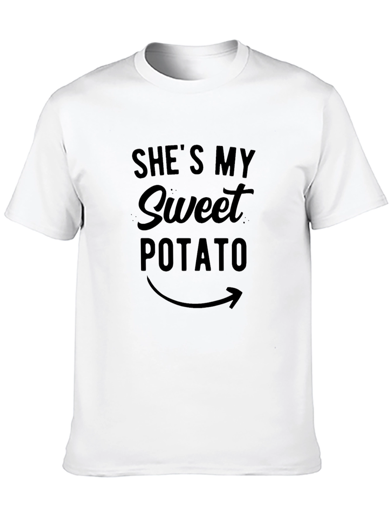 Shes My Sweet Potato Graphic T-Shirt - Black