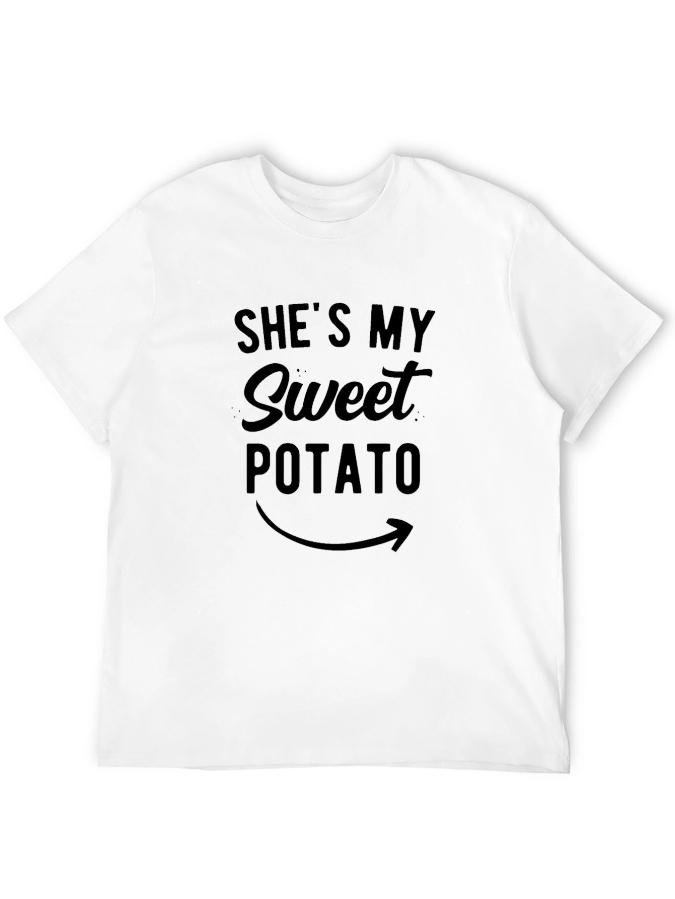 Shes My Sweet Potato Graphic T-Shirt - Black