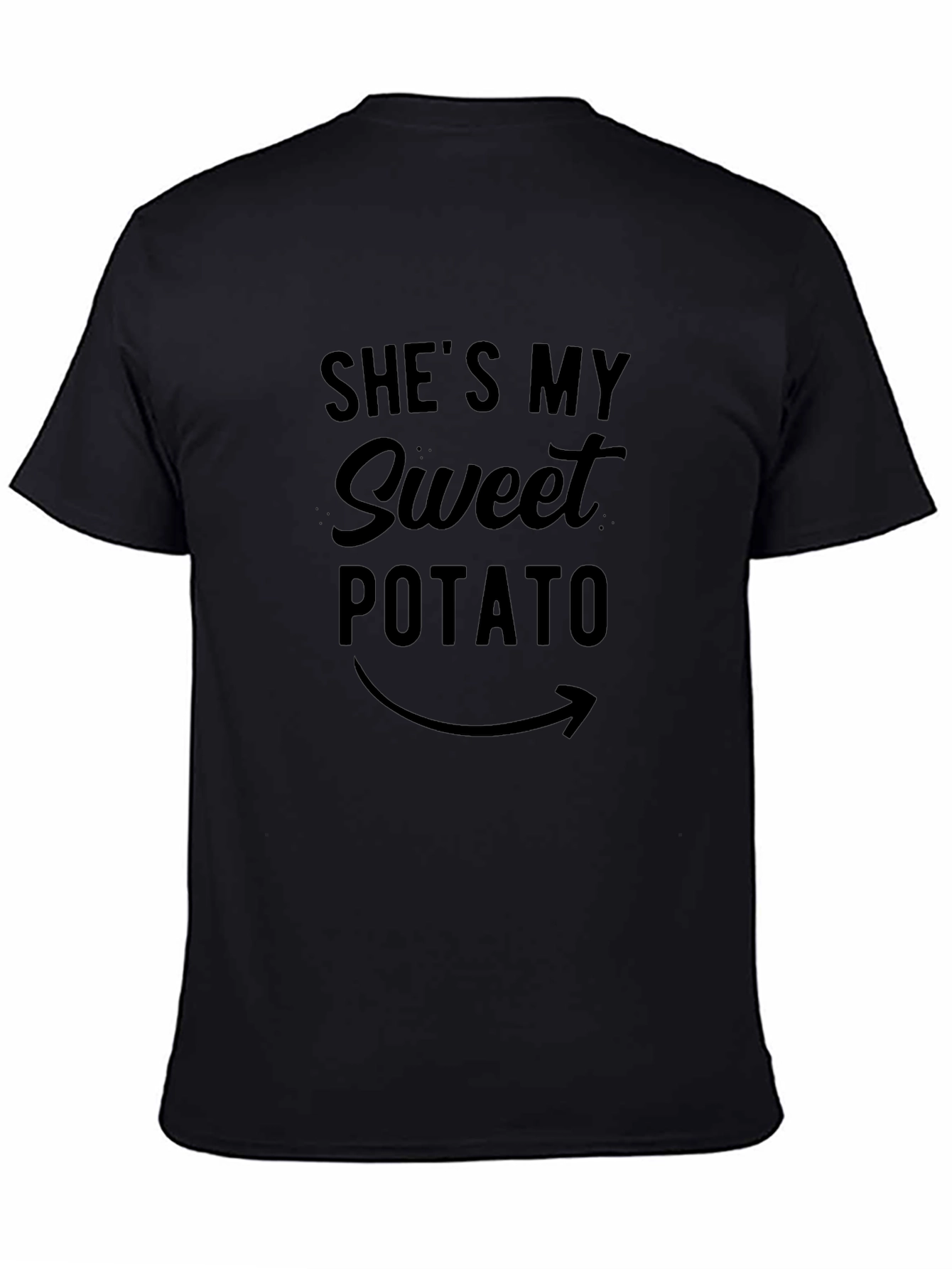 Shes My Sweet Potato Graphic T-Shirt - Black