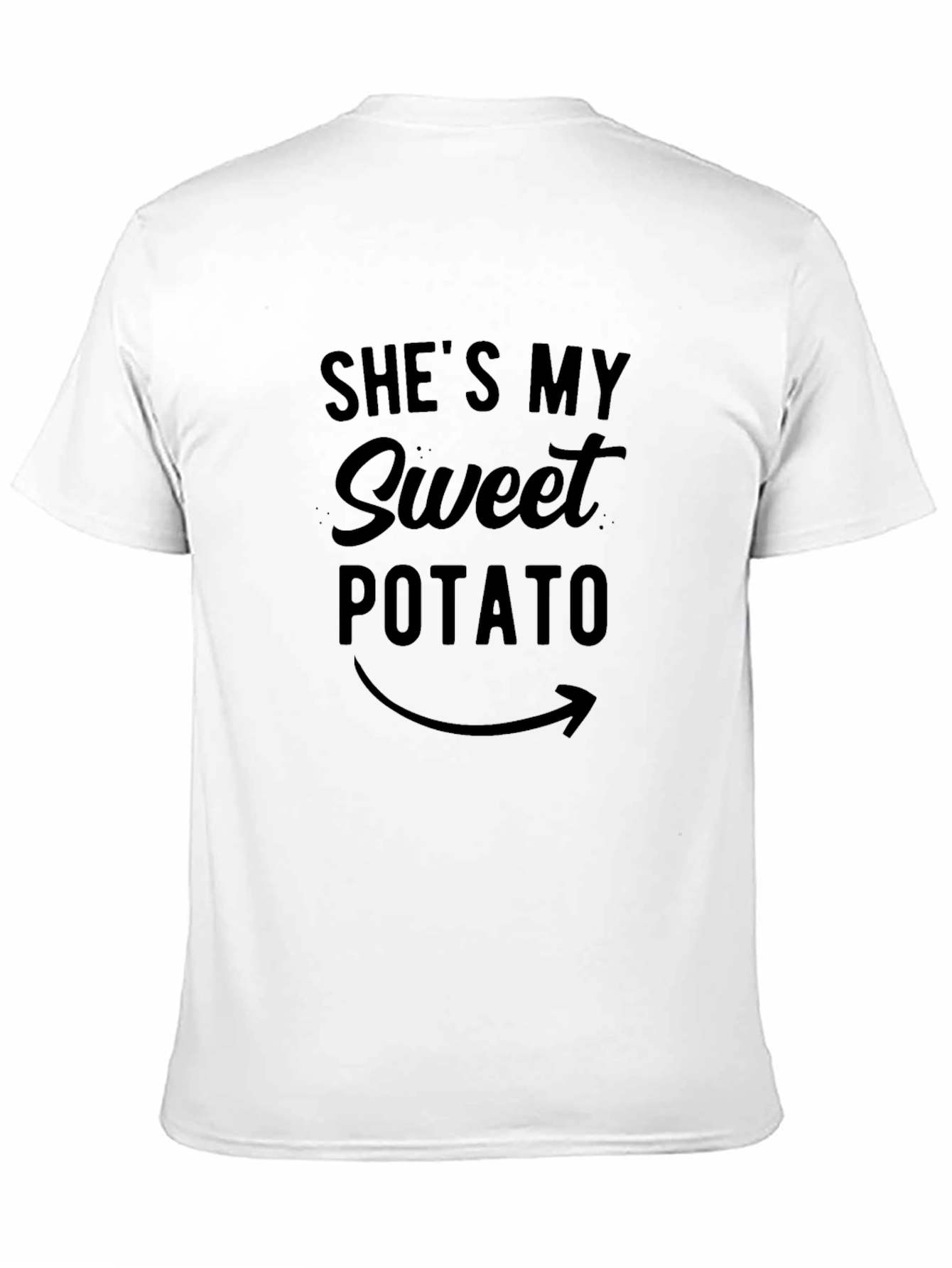 Shes My Sweet Potato Graphic T-Shirt - Black