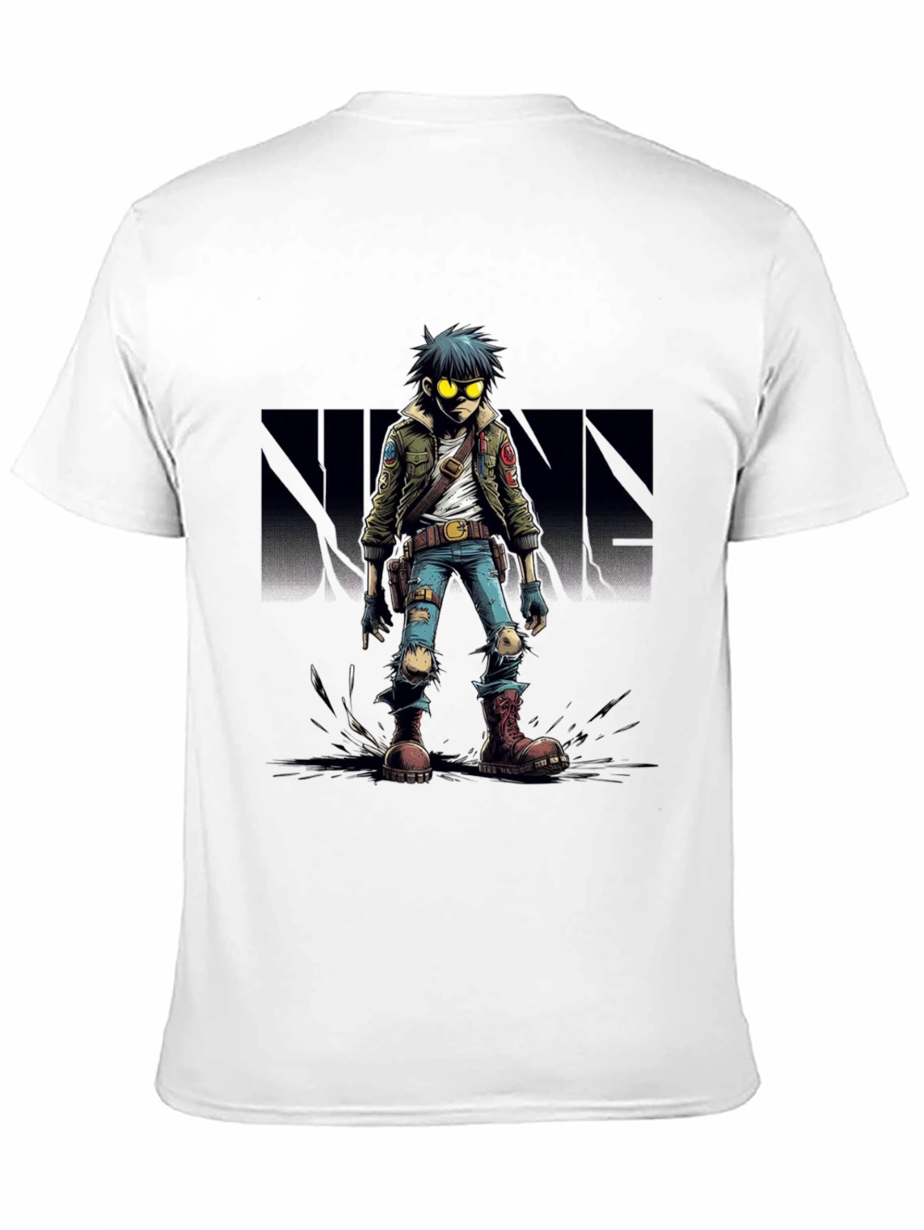 Gorillaz 2D Character Graphic Black T-Shirt