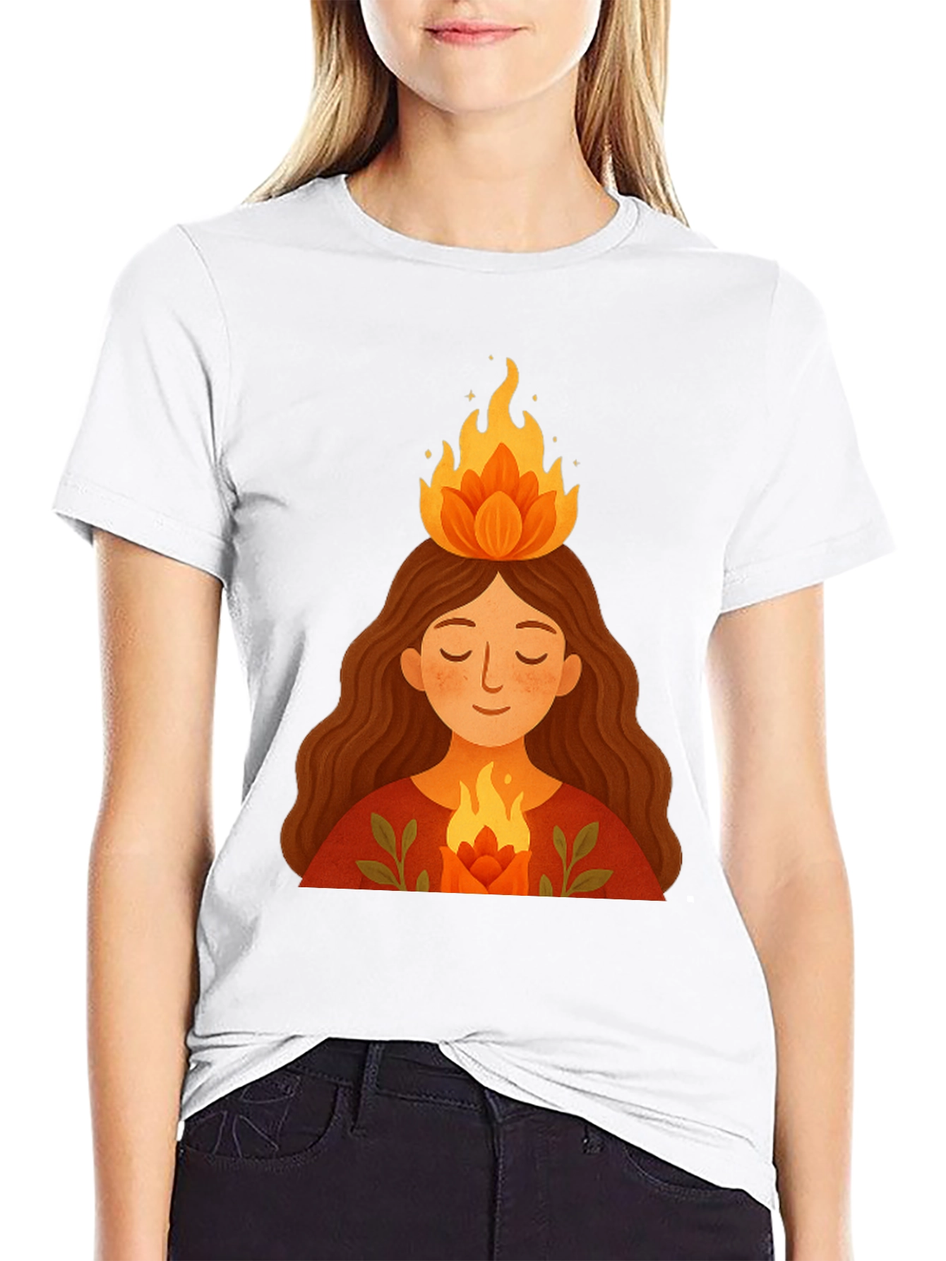 Flame Haired Woman Graphic Tee