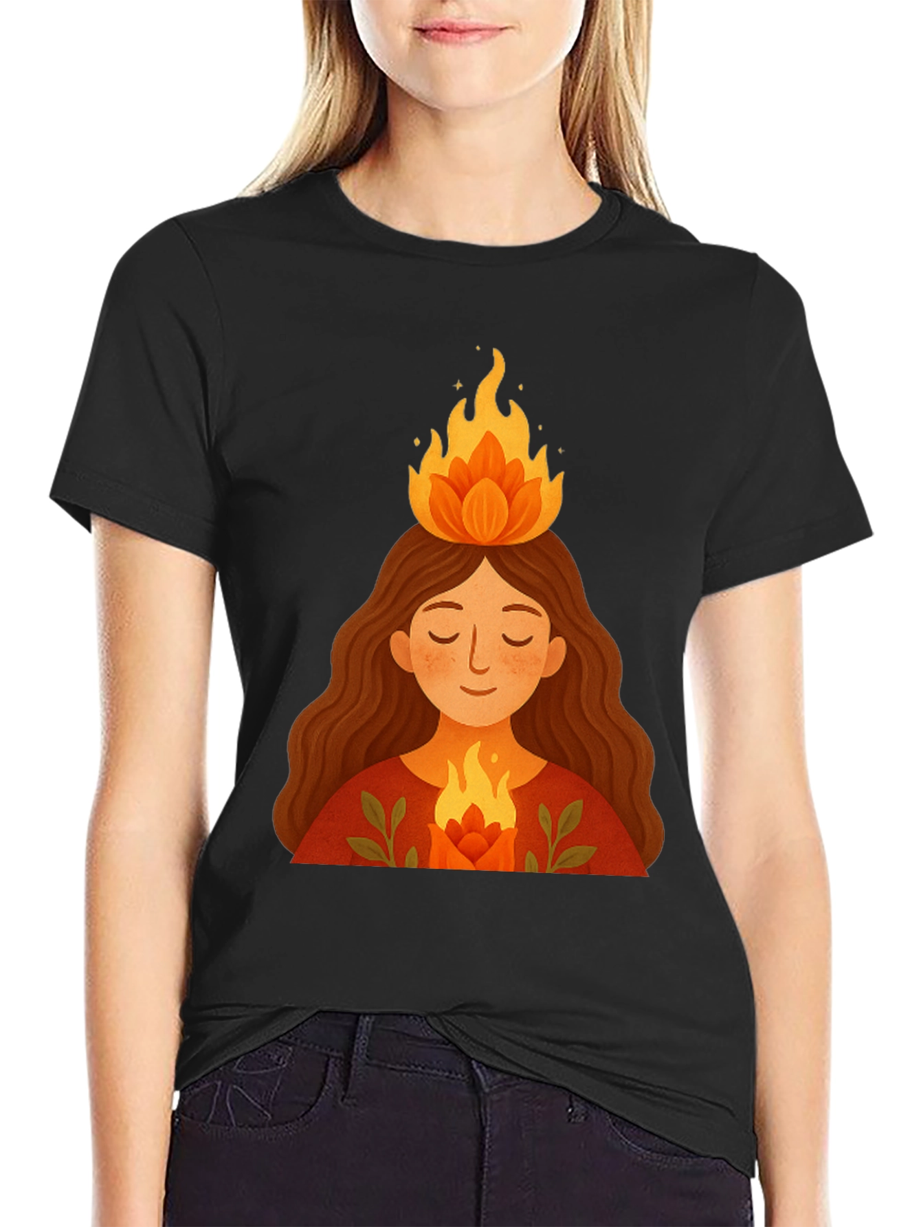 Flame Haired Woman Graphic Tee