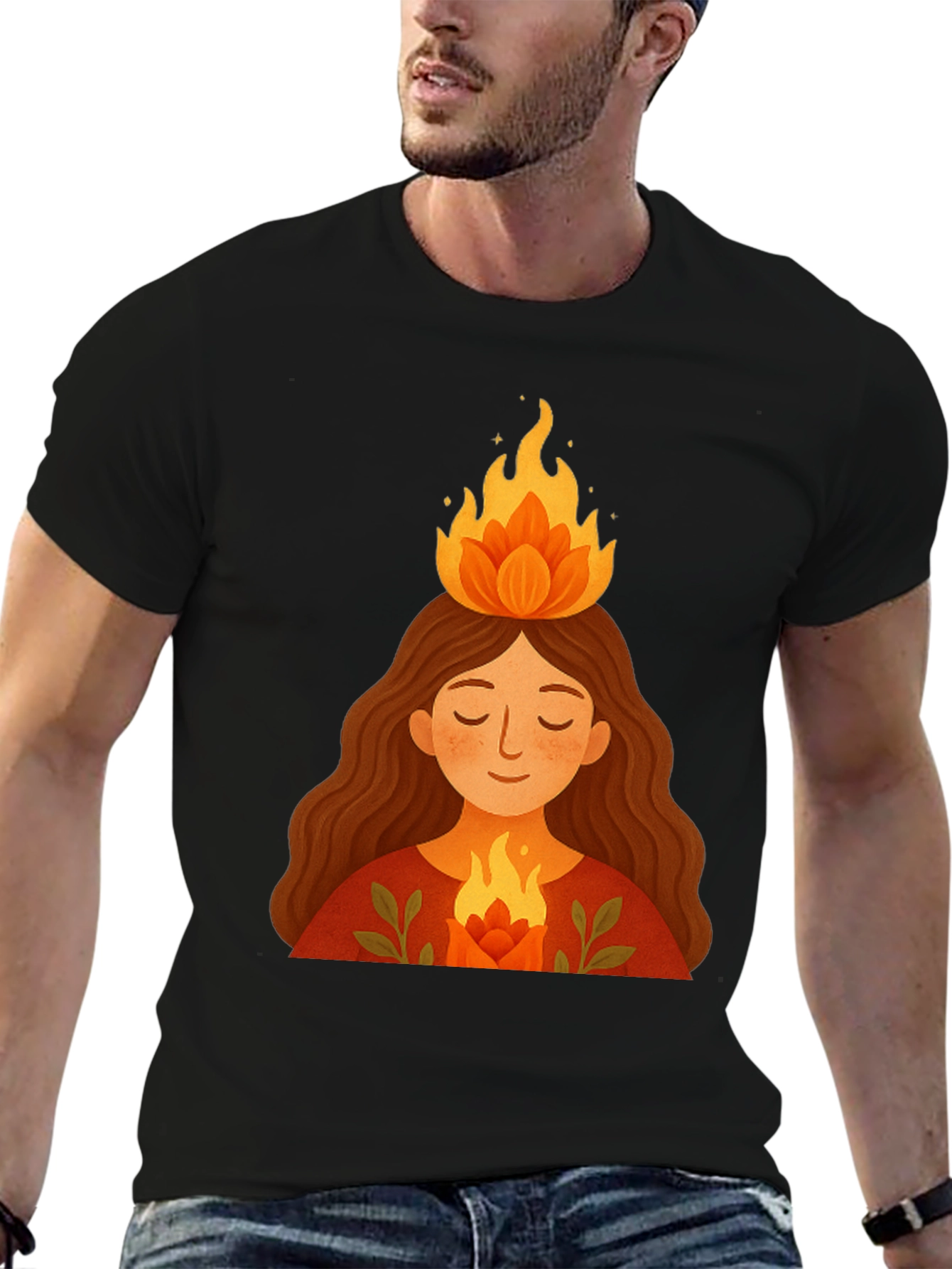 Flame Haired Woman Graphic Tee