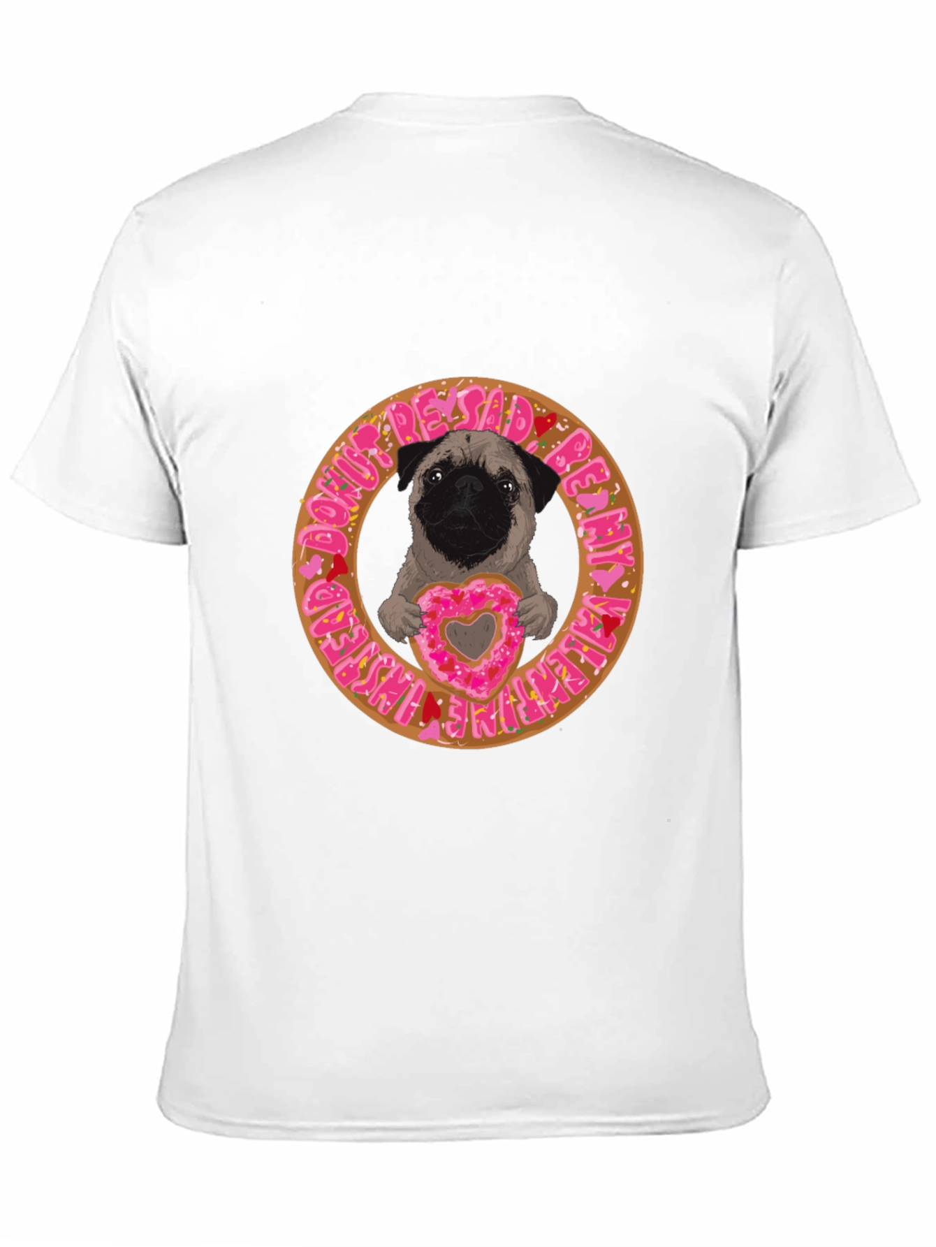 Pug Donut Valentines Day T-Shirt