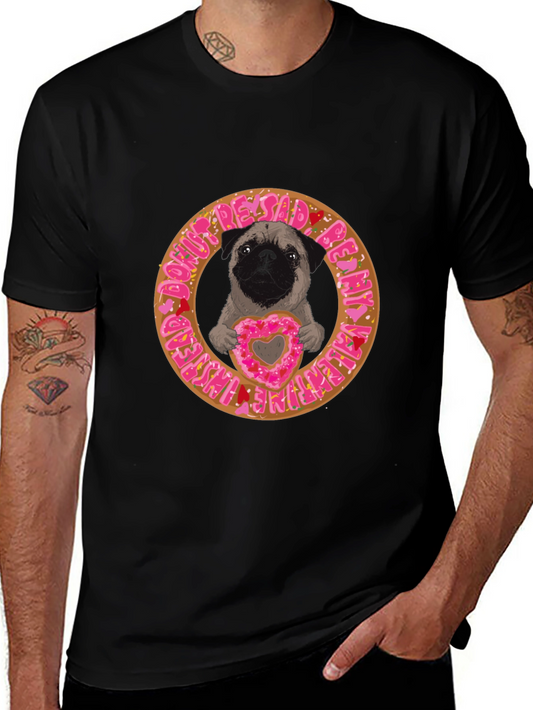 Pug Donut Valentines Day T-Shirt