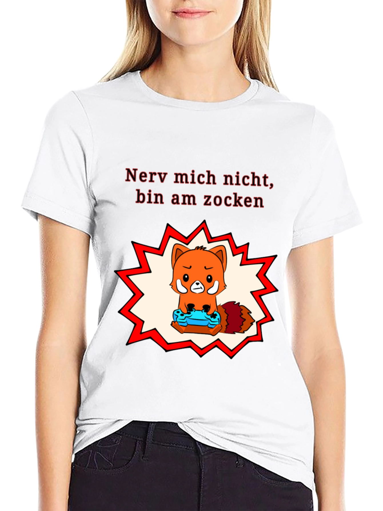 Gamer Fox Tee: Nerv Mich Nicht Bin Am Zocken
