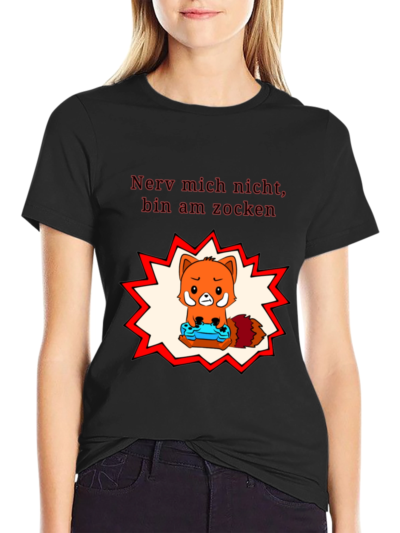 Gamer Fox Tee: Nerv Mich Nicht Bin Am Zocken