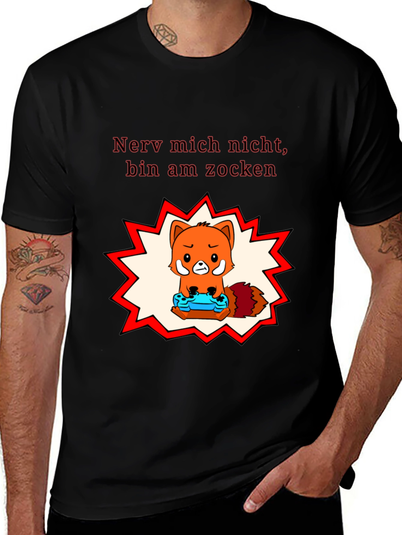 Gamer Fox Tee: Nerv Mich Nicht Bin Am Zocken