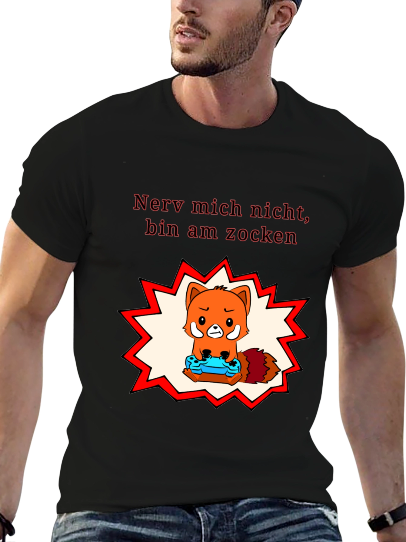 Gamer Fox Tee: Nerv Mich Nicht Bin Am Zocken