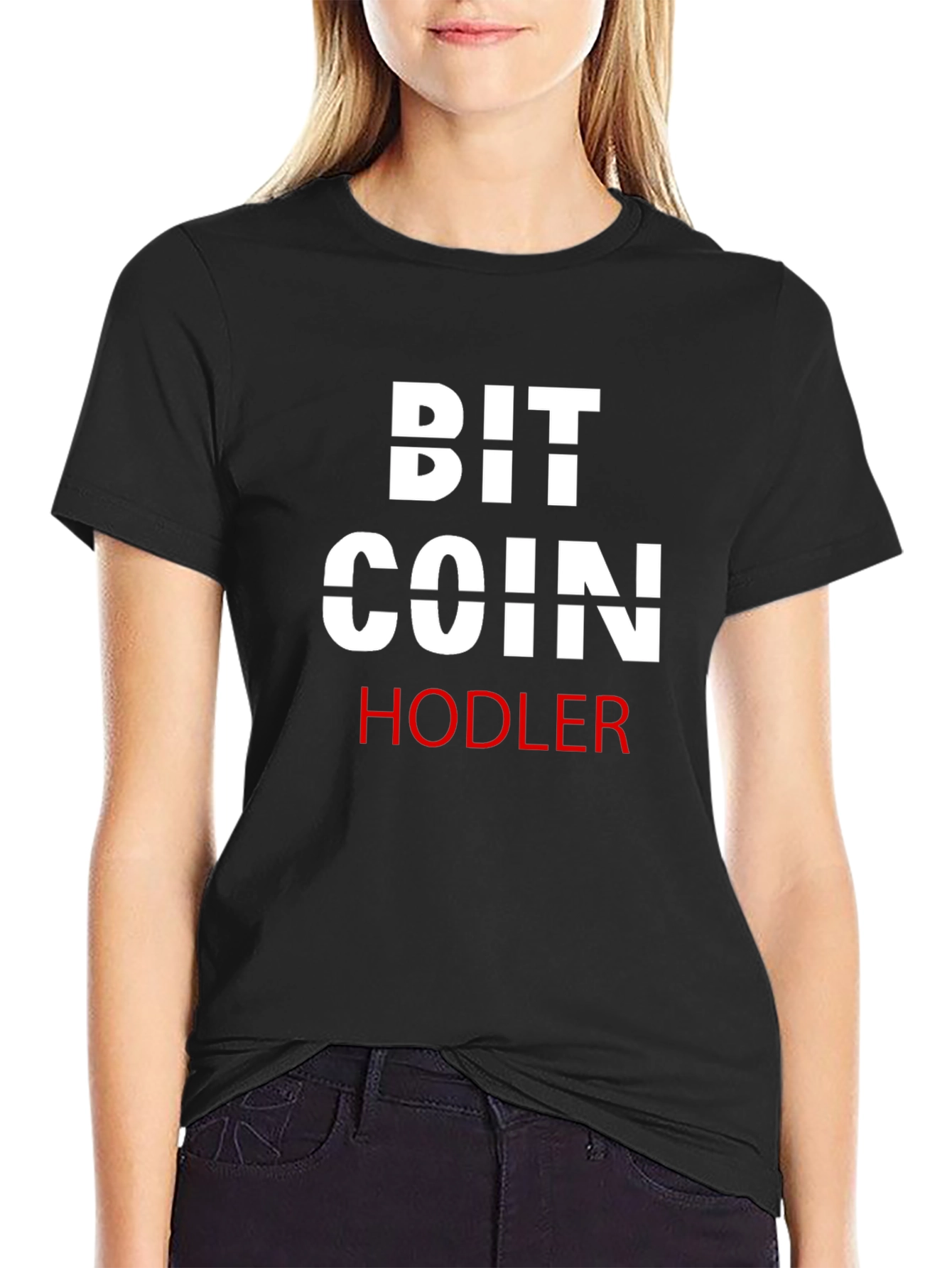 Bitcoin HODLER Black T-Shirt Crypto Currency Tee