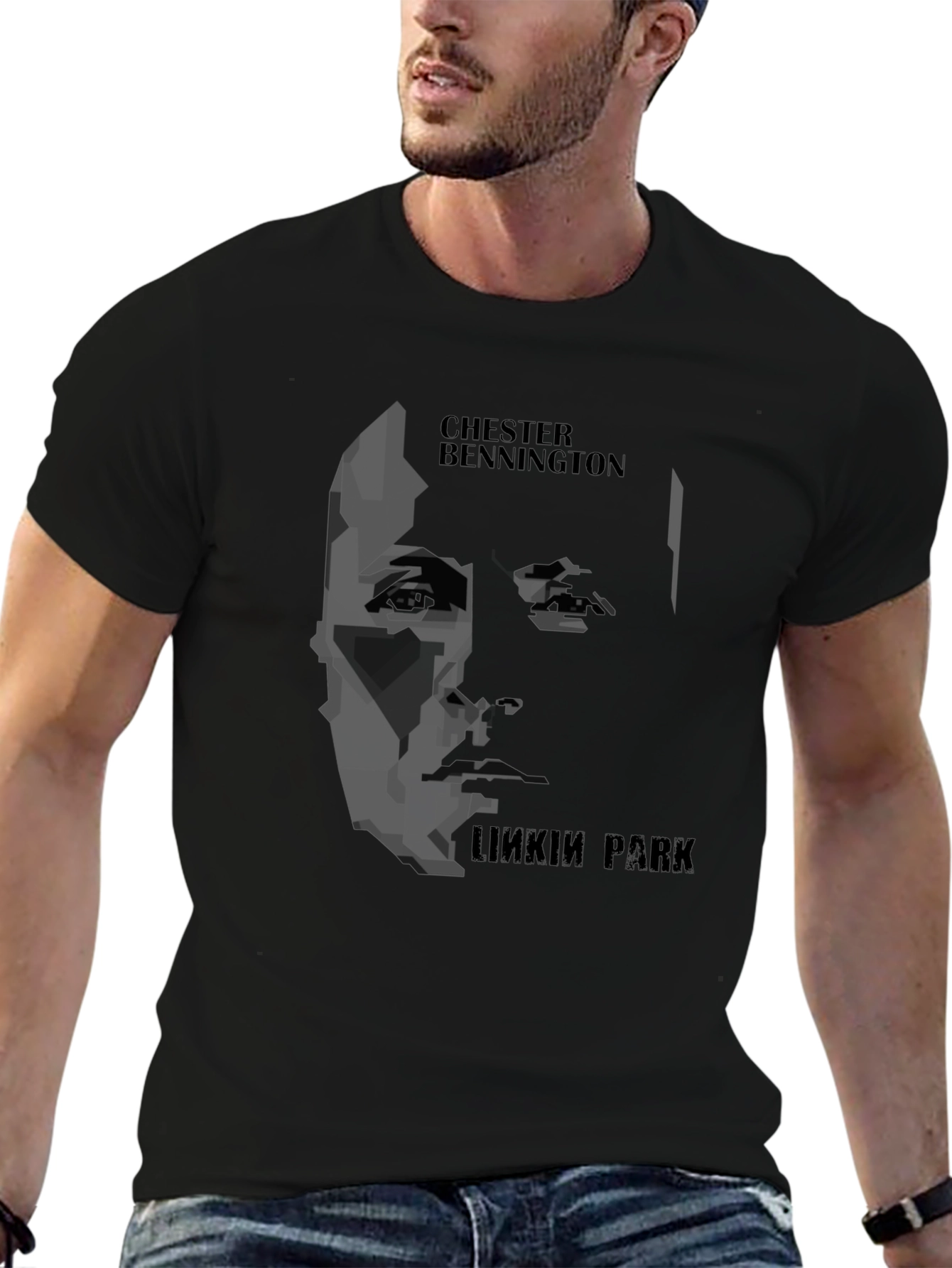 Chester Bennington Linkin Park Black Graphic T-Shirt