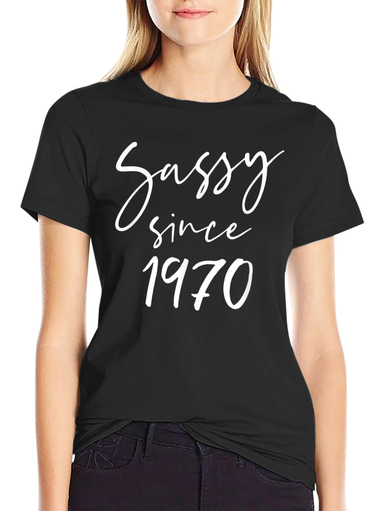 Sassy Since 1970 Black T-Shirt