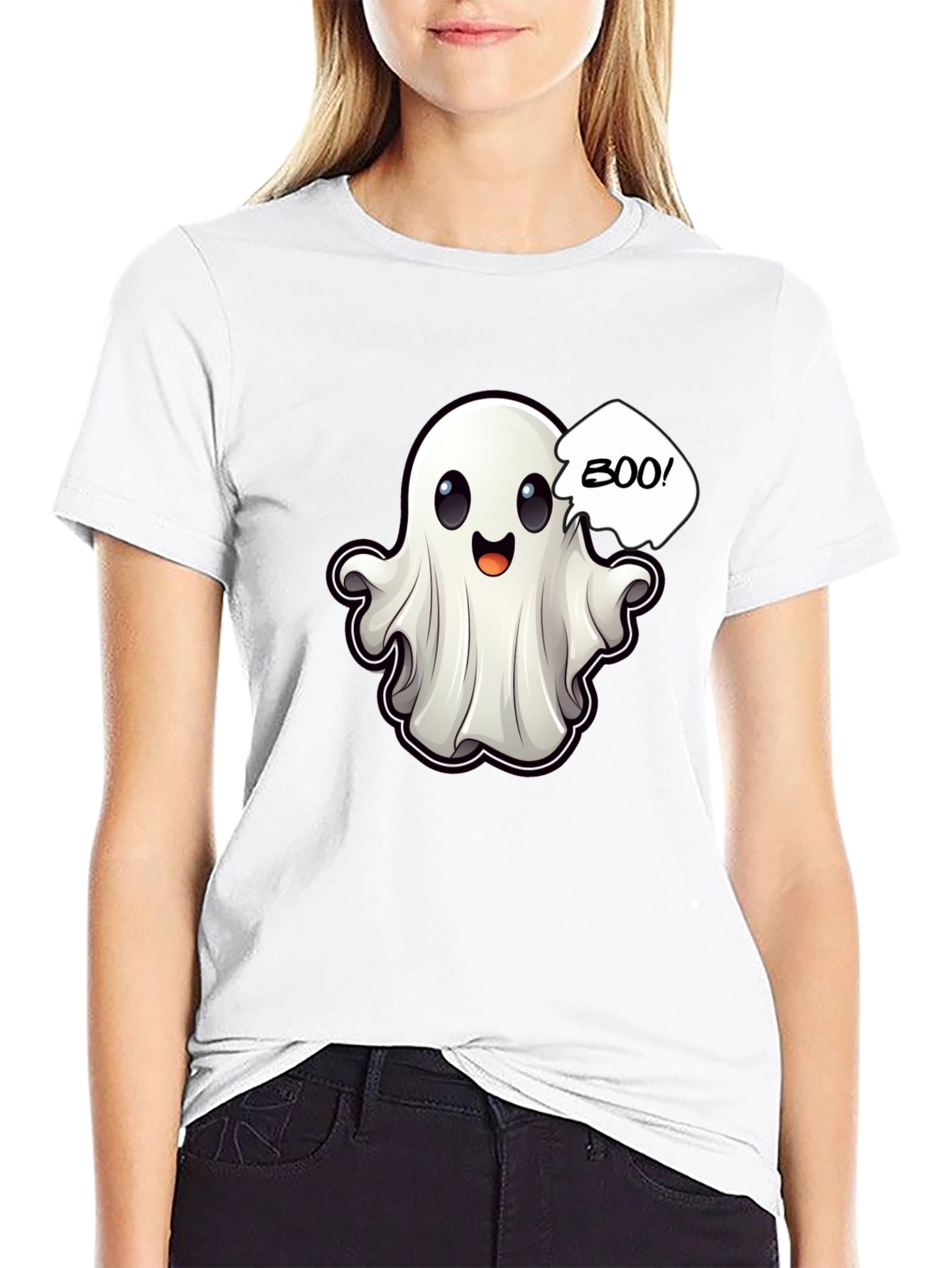 Boo! Ghost Graphic Black T-Shirt