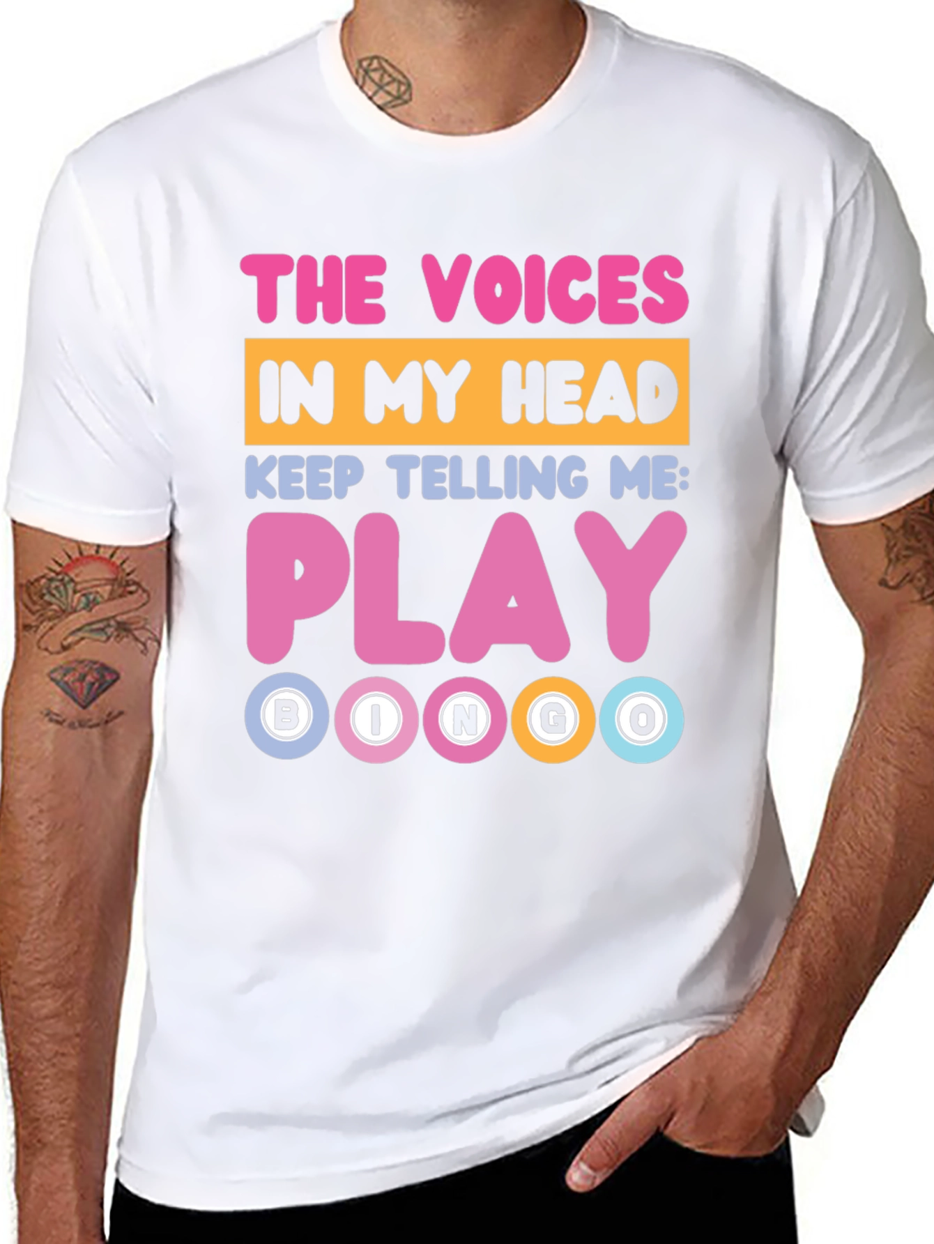 Funny Bingo T-Shirt: The Voices Say Play!