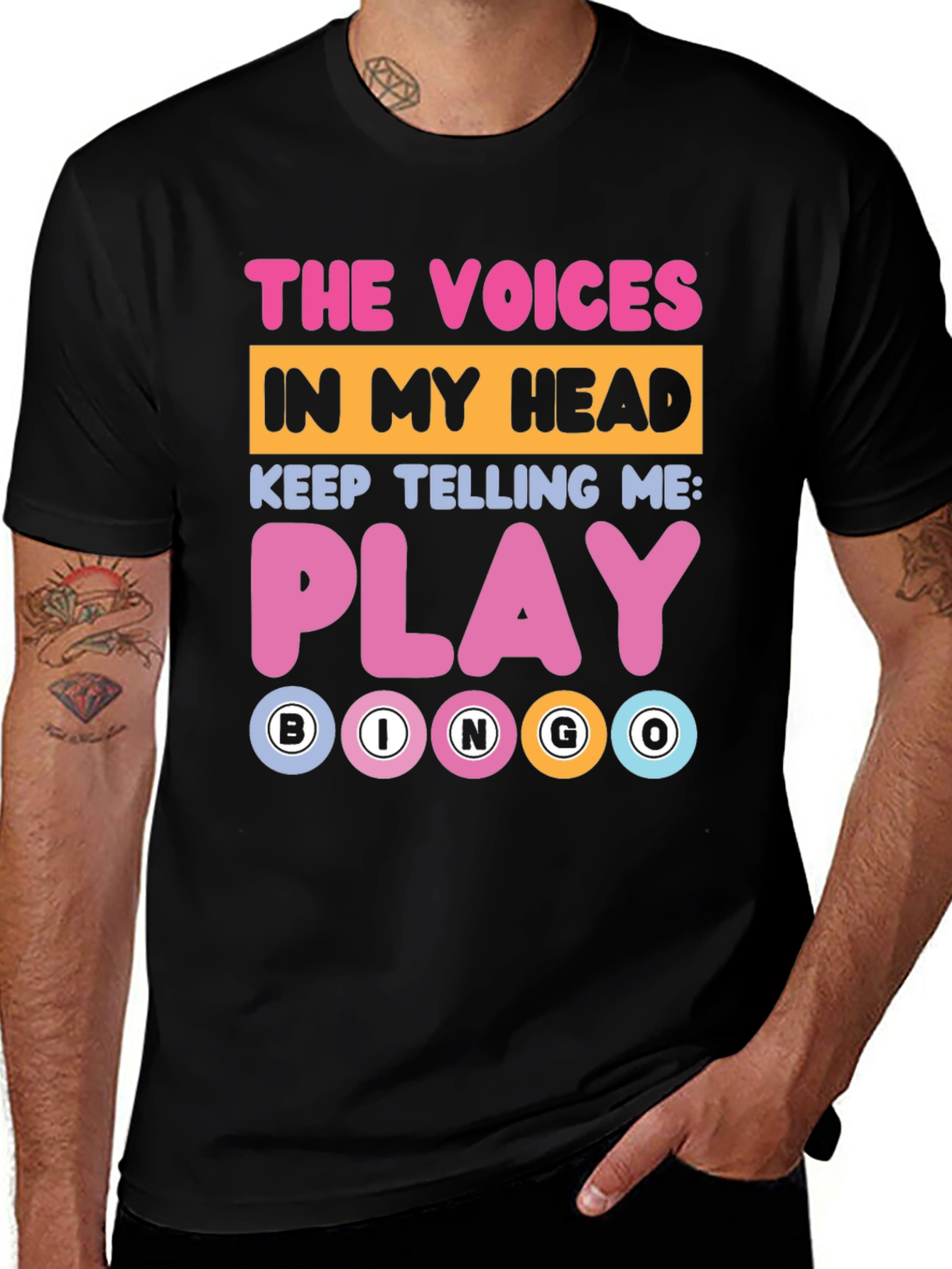 Funny Bingo T-Shirt: The Voices Say Play!