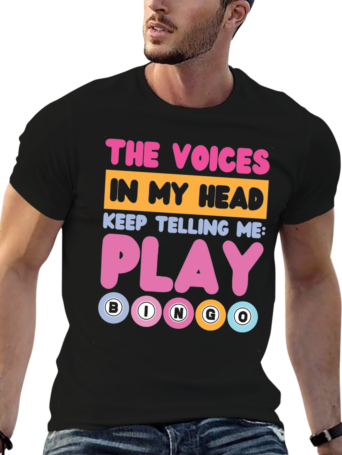 Funny Bingo T-Shirt: The Voices Say Play!