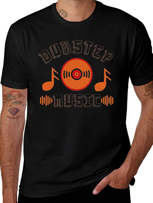 Dubstep Music Graphic T-Shirt - Vinyl Record Design