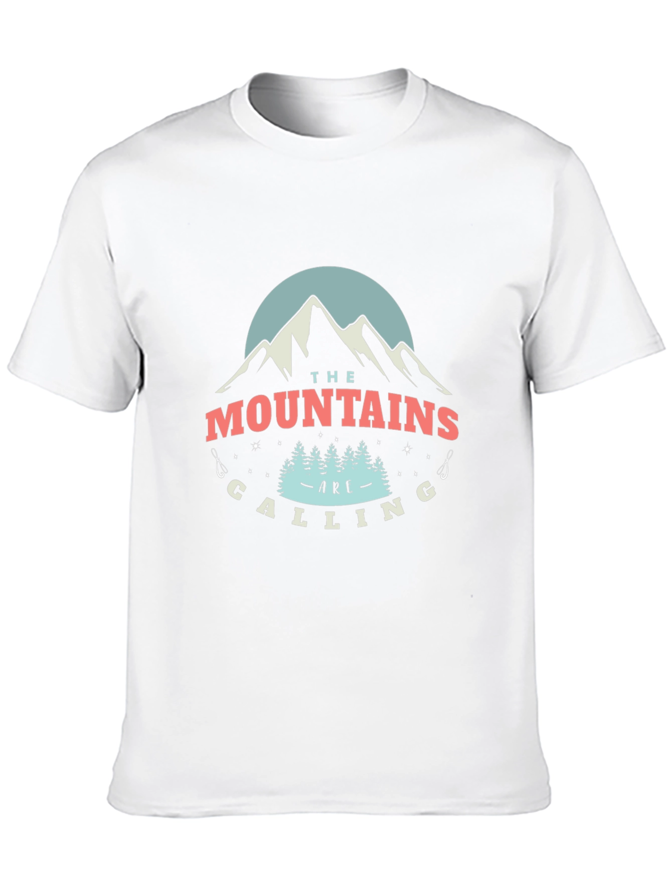 Mountains Are Calling Black Graphic T-Shirt
