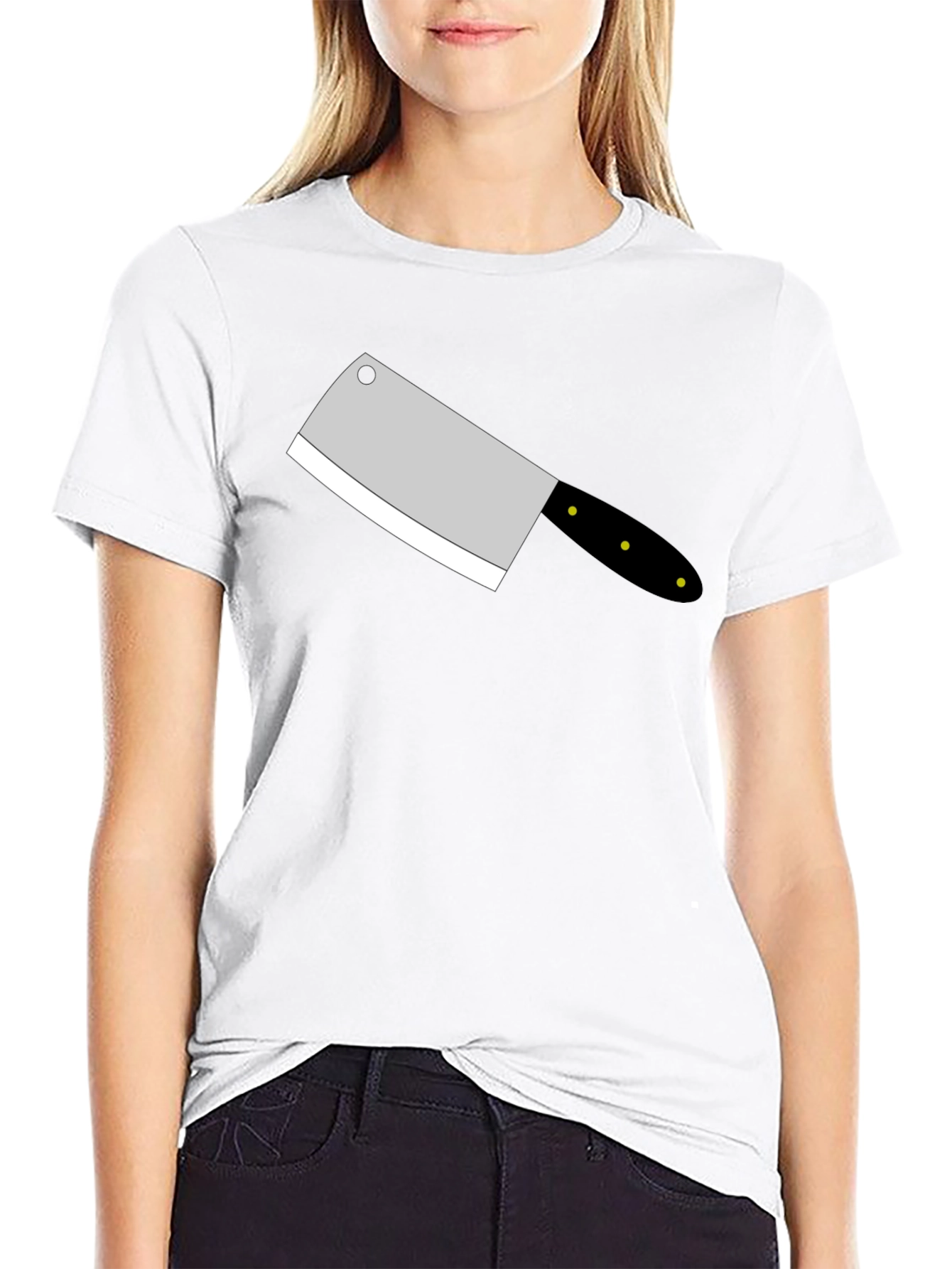 Butcher Knife Graphic Tee - Stylish Black T-Shirt