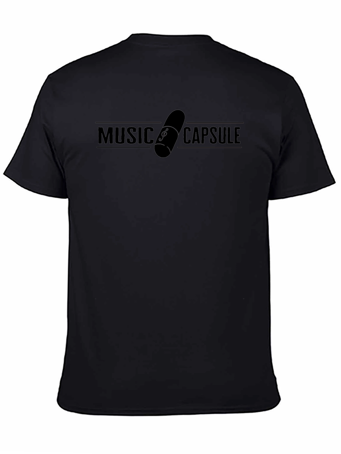 Music Capsule Black T-Shirt - Stylish Graphic Tee