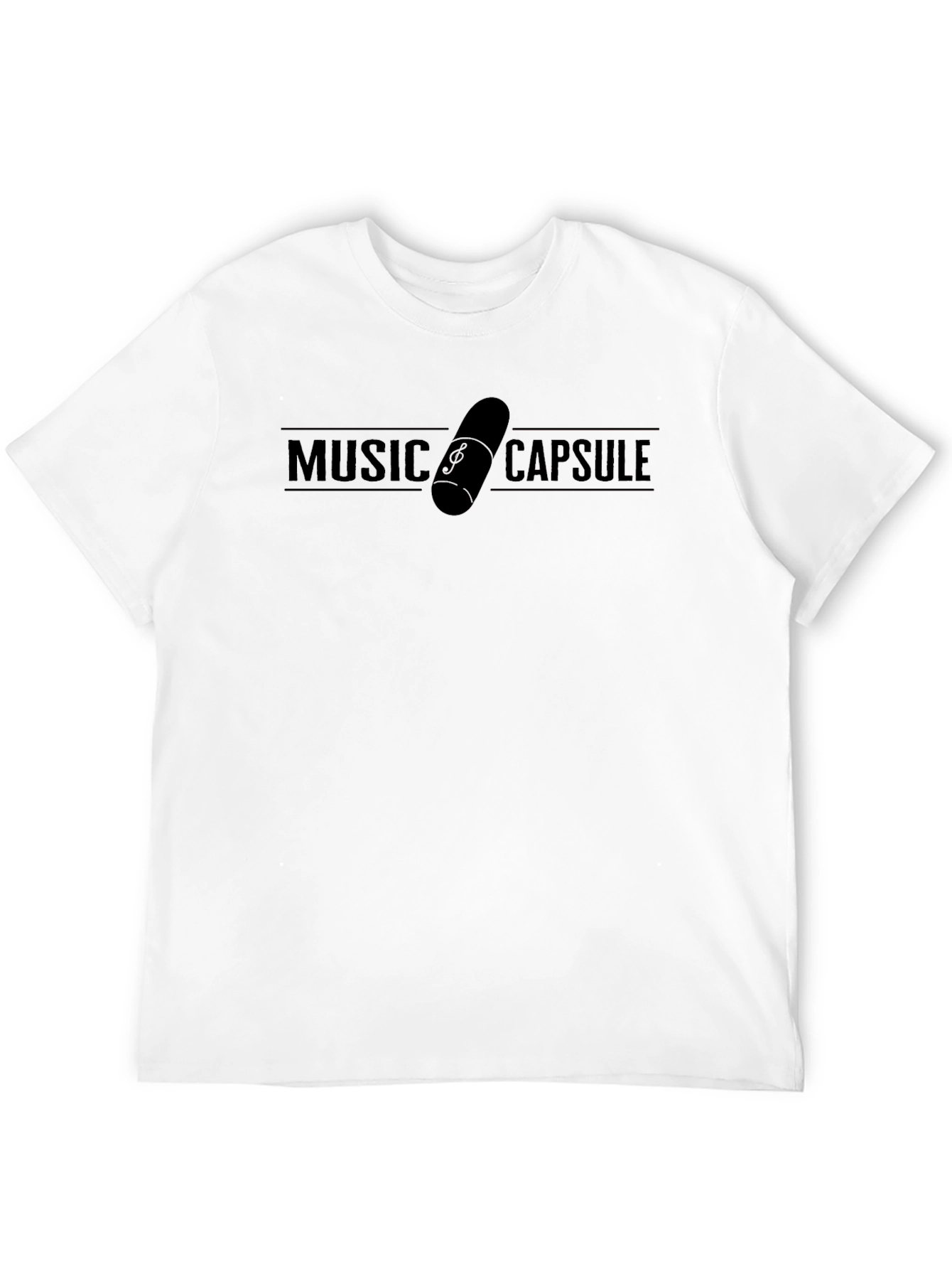 Music Capsule Black T-Shirt - Stylish Graphic Tee