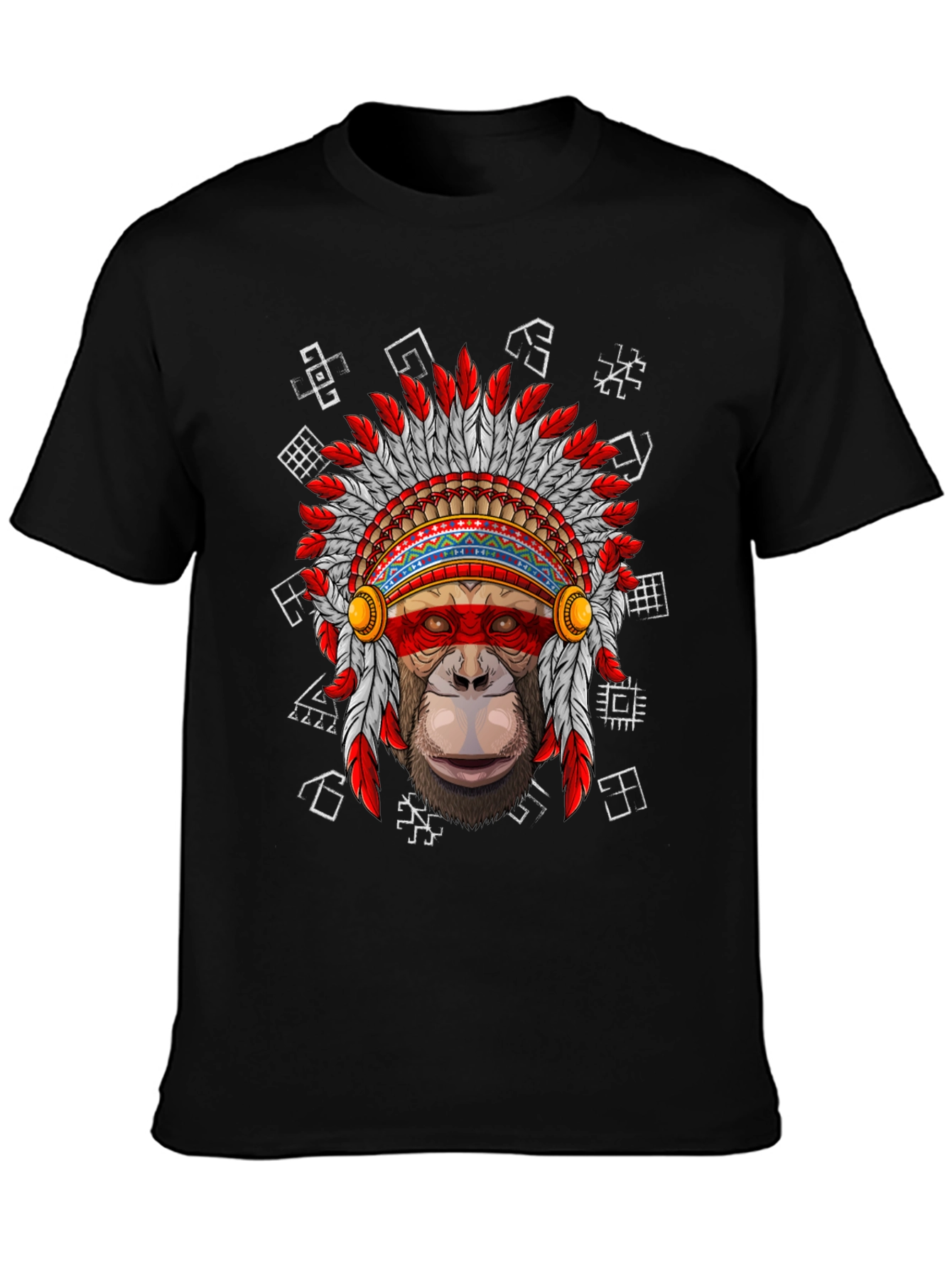Monkey Chief Headdress Graphic T-Shirt