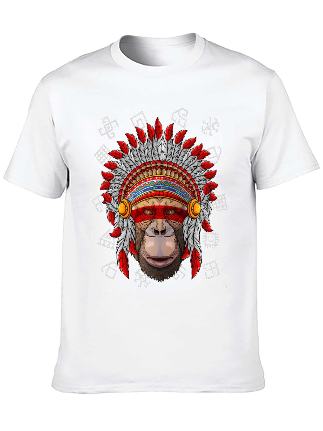 Monkey Chief Headdress Graphic T-Shirt
