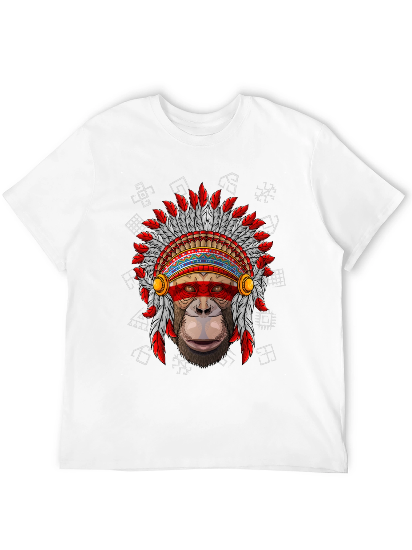 Monkey Chief Headdress Graphic T-Shirt