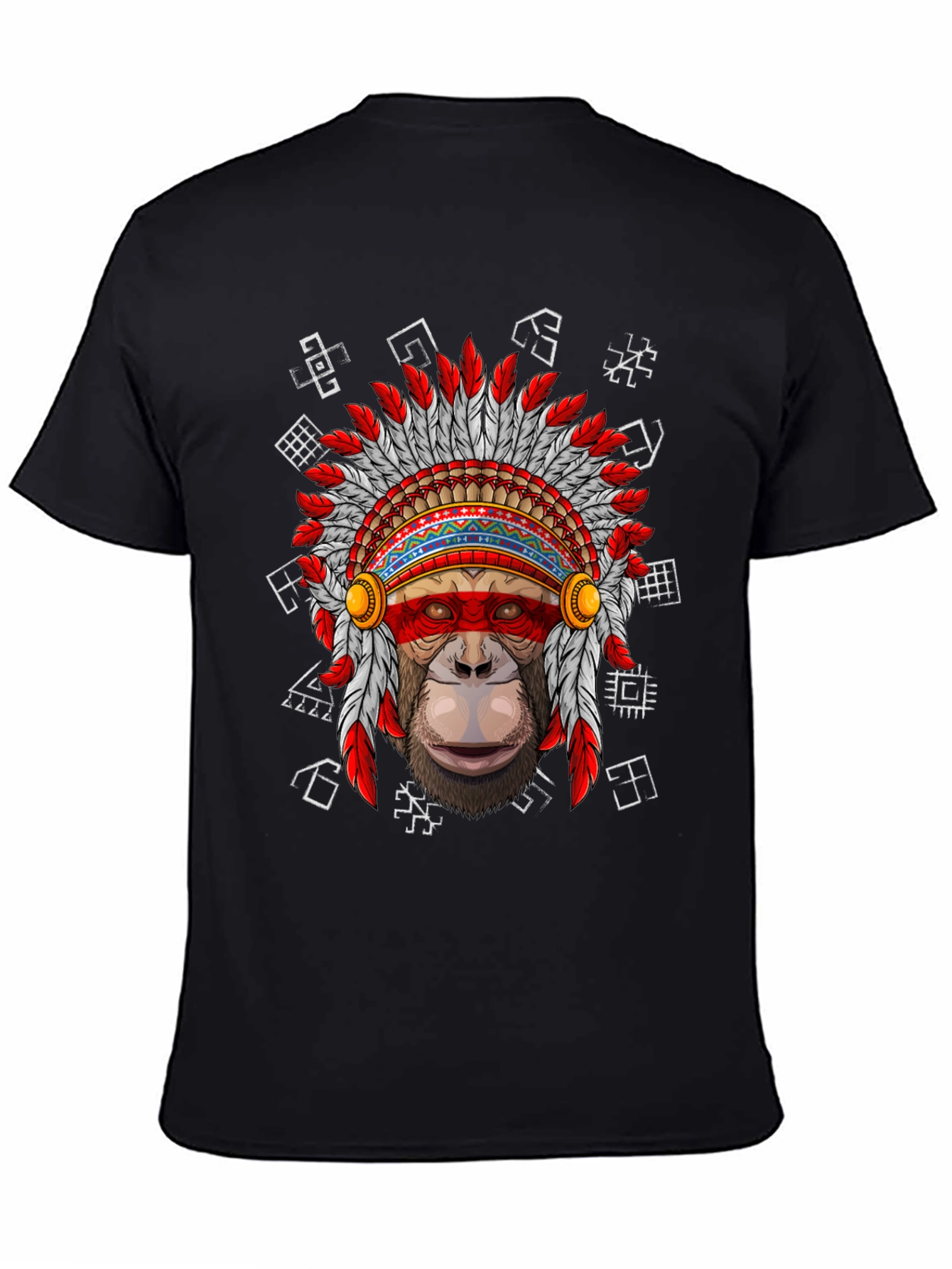 Monkey Chief Headdress Graphic T-Shirt