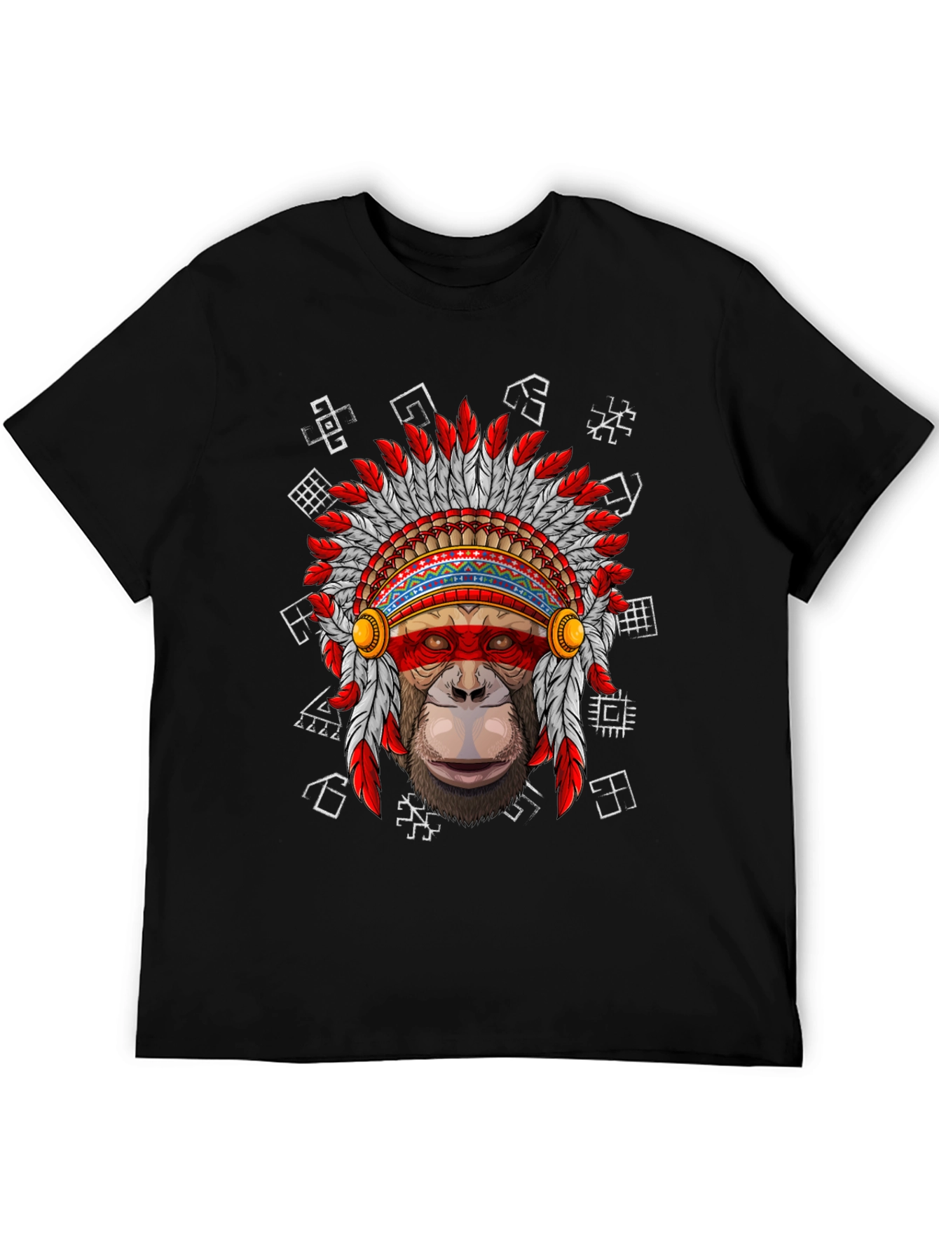 Monkey Chief Headdress Graphic T-Shirt