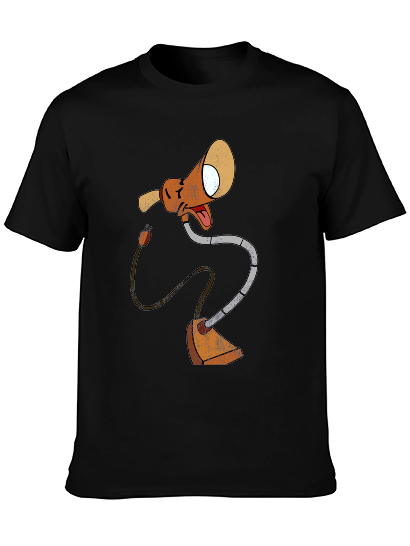 Cartoon Lamp Black T-Shirt