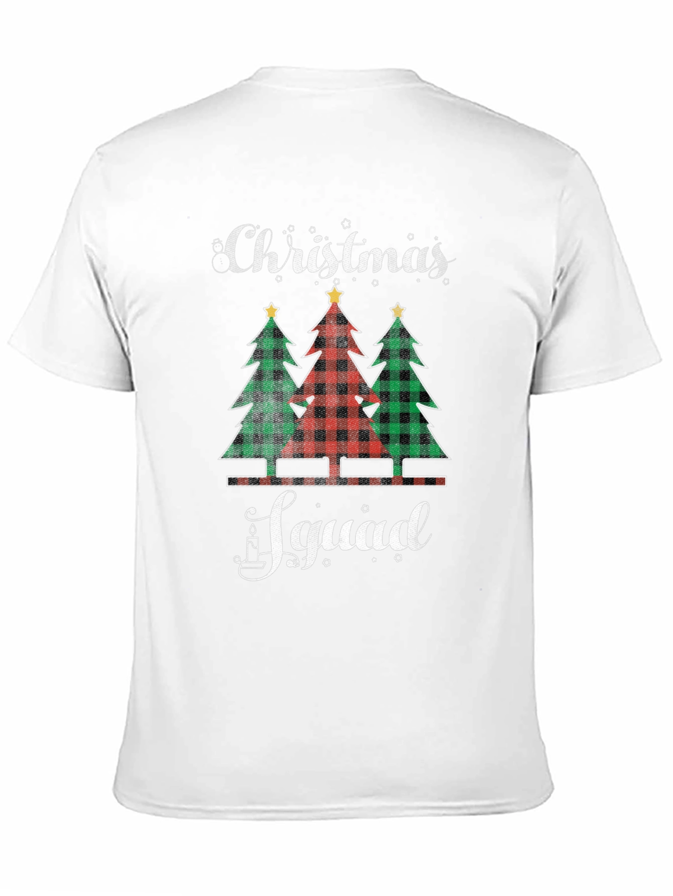 Christmas Squad Plaid Trees Graphic Tee