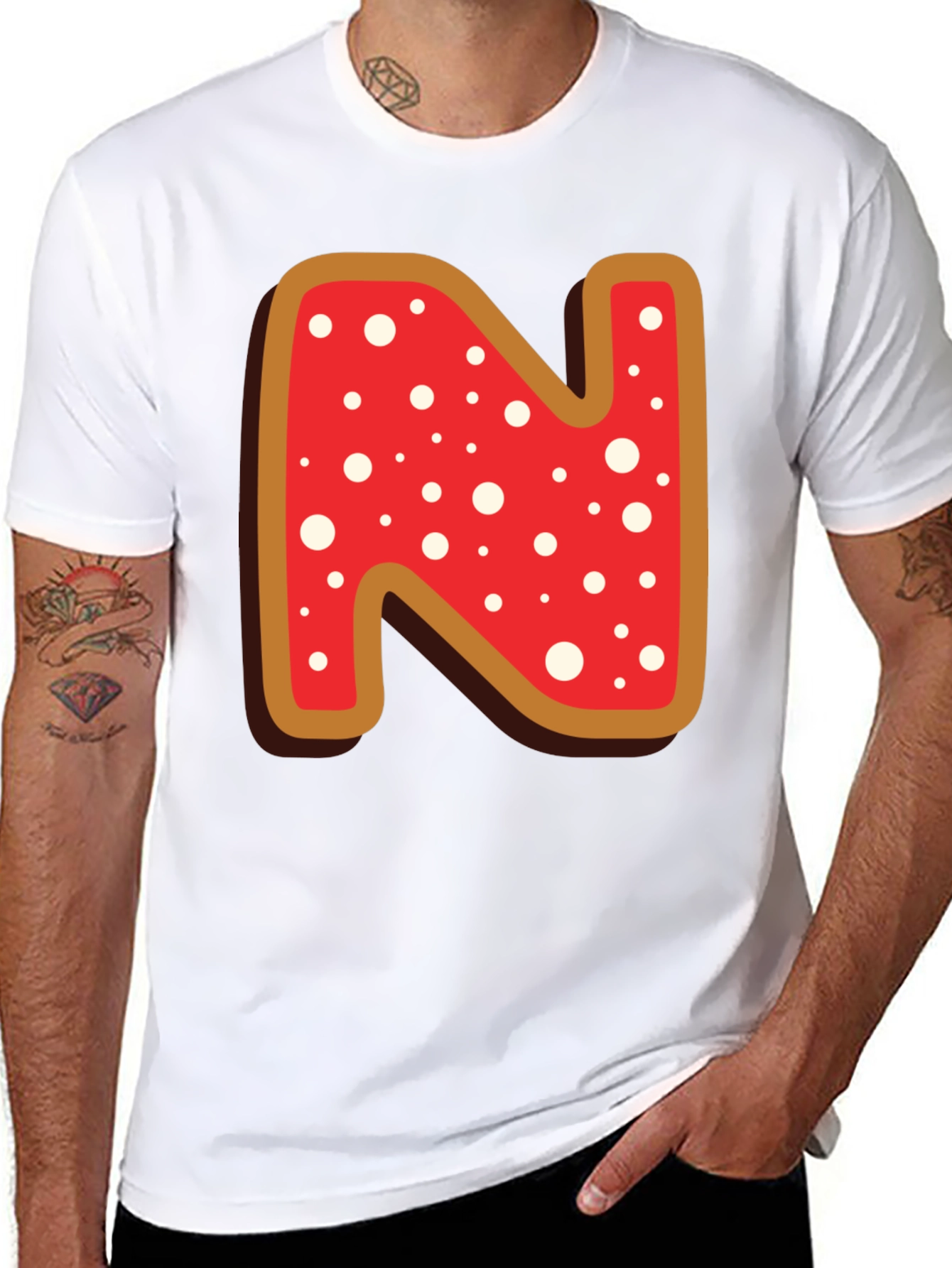 Letter N Cookie T-Shirt
