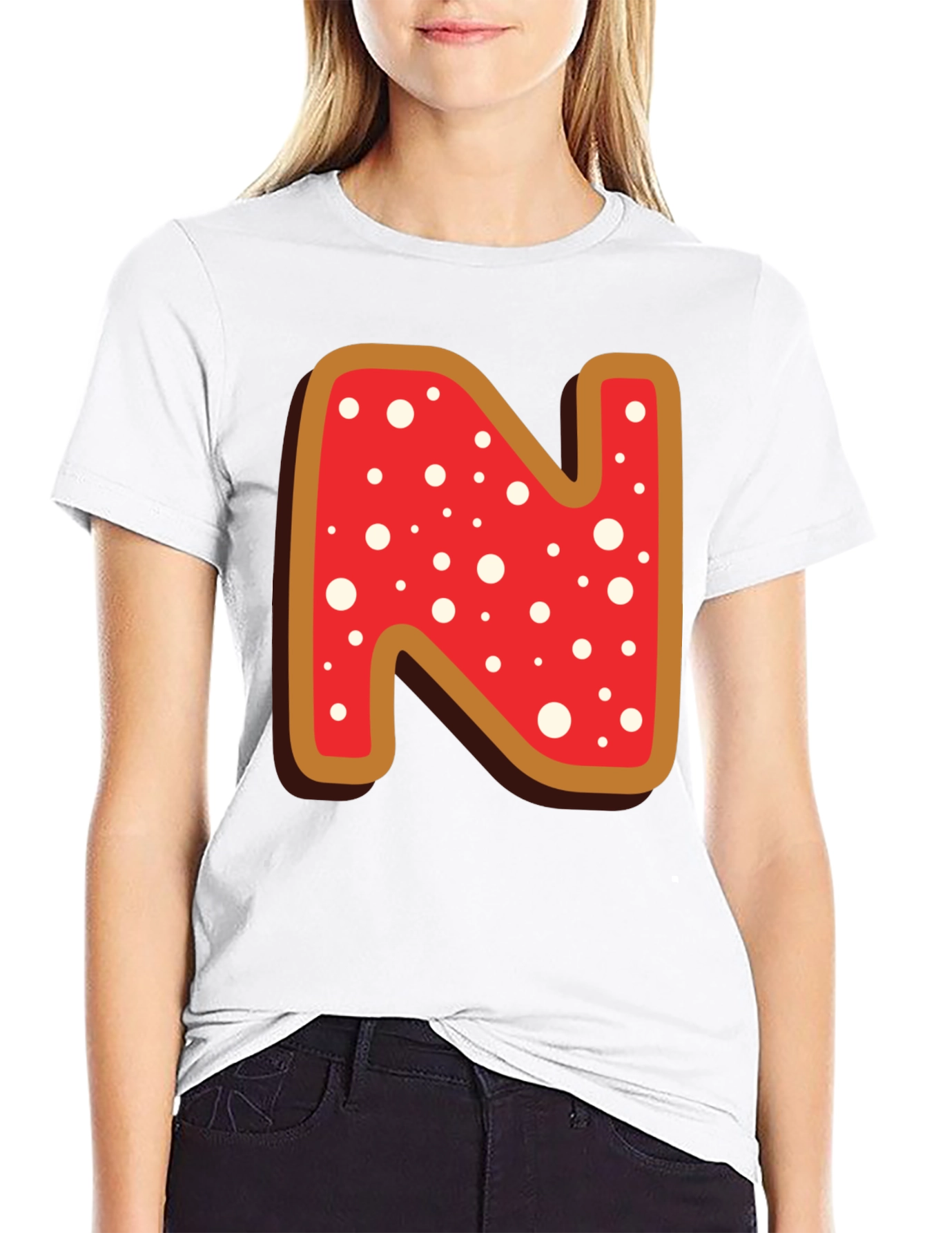 Letter N Cookie T-Shirt
