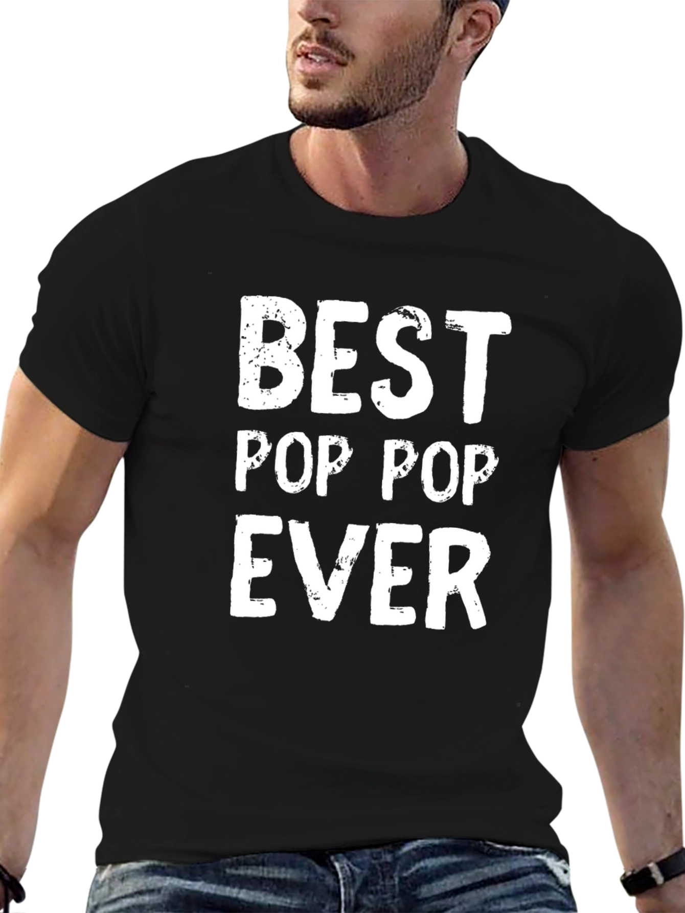 Best Pop Pop Ever T-Shirt - Black Graphic Tee