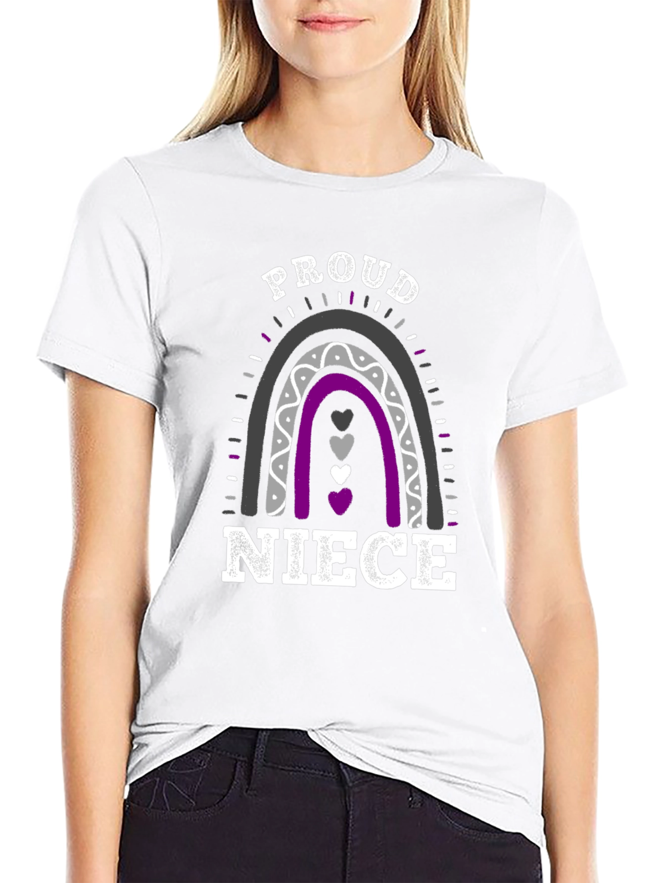 Proud Niece Rainbow Graphic T-Shirt
