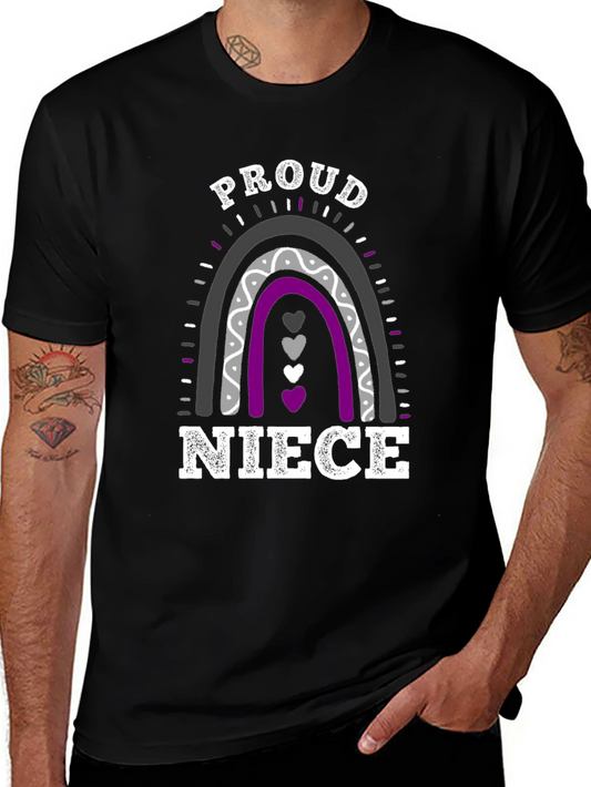 Proud Niece Rainbow Graphic T-Shirt