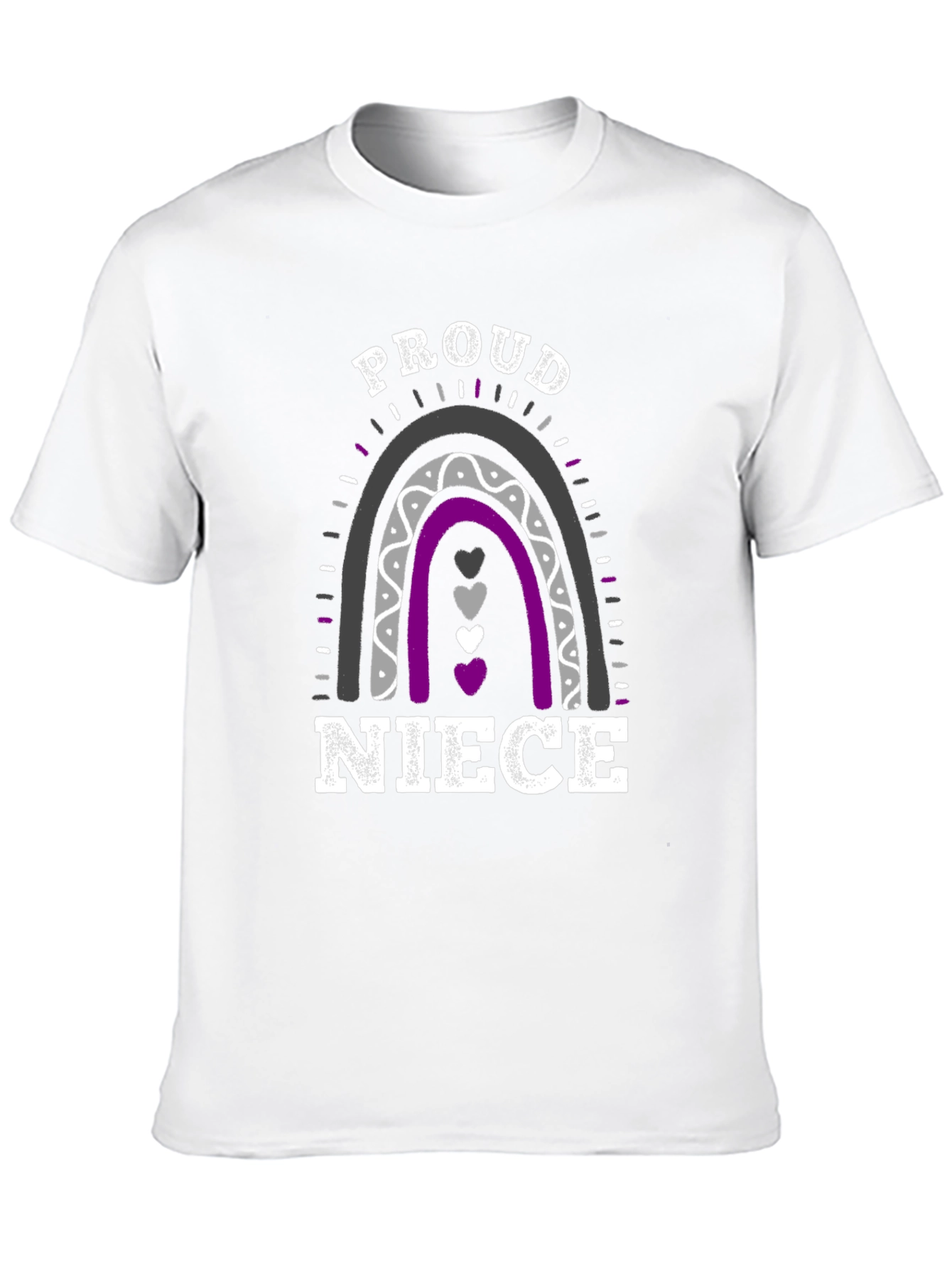 Proud Niece Rainbow Graphic T-Shirt