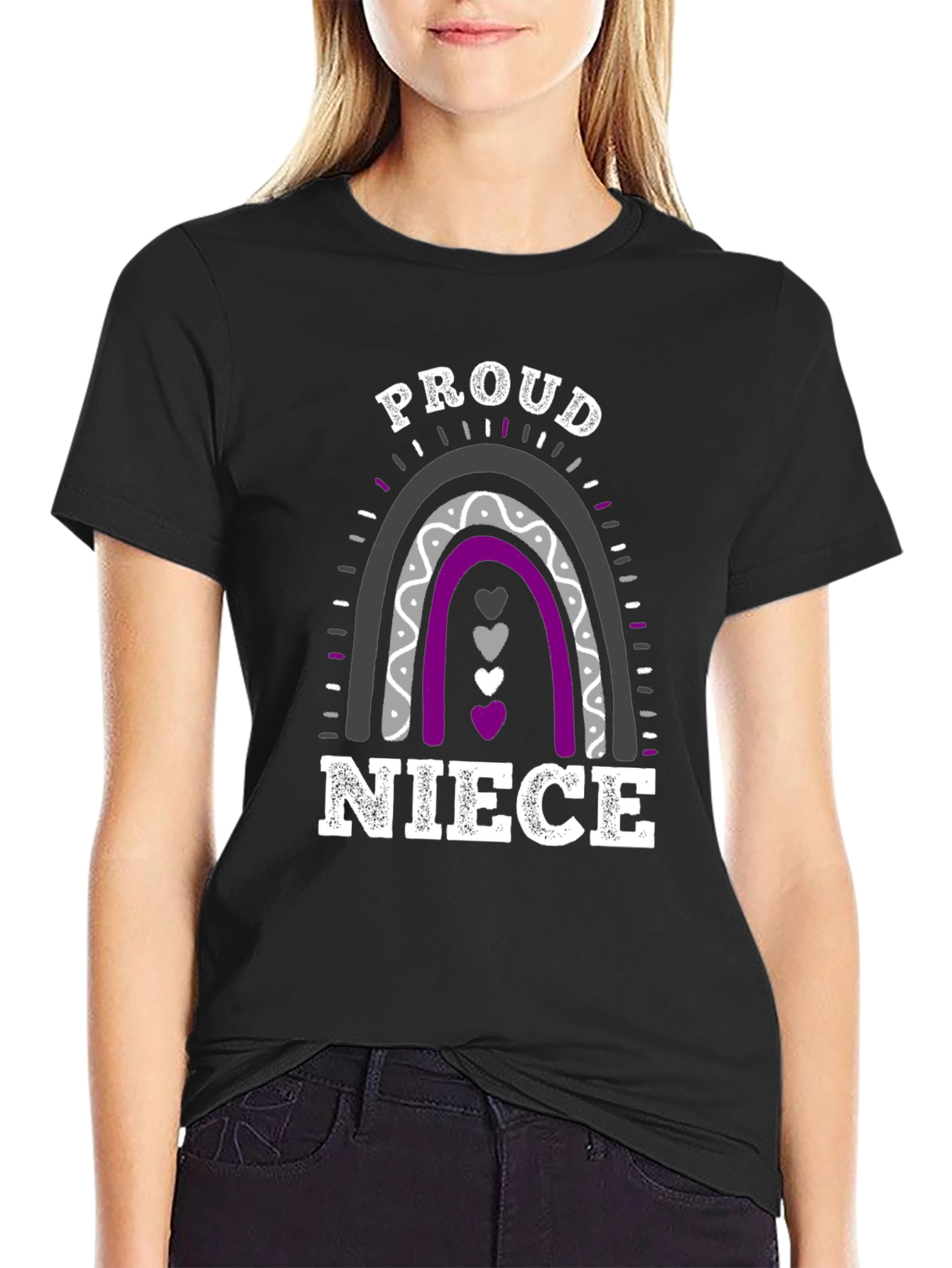 Proud Niece Rainbow Graphic T-Shirt
